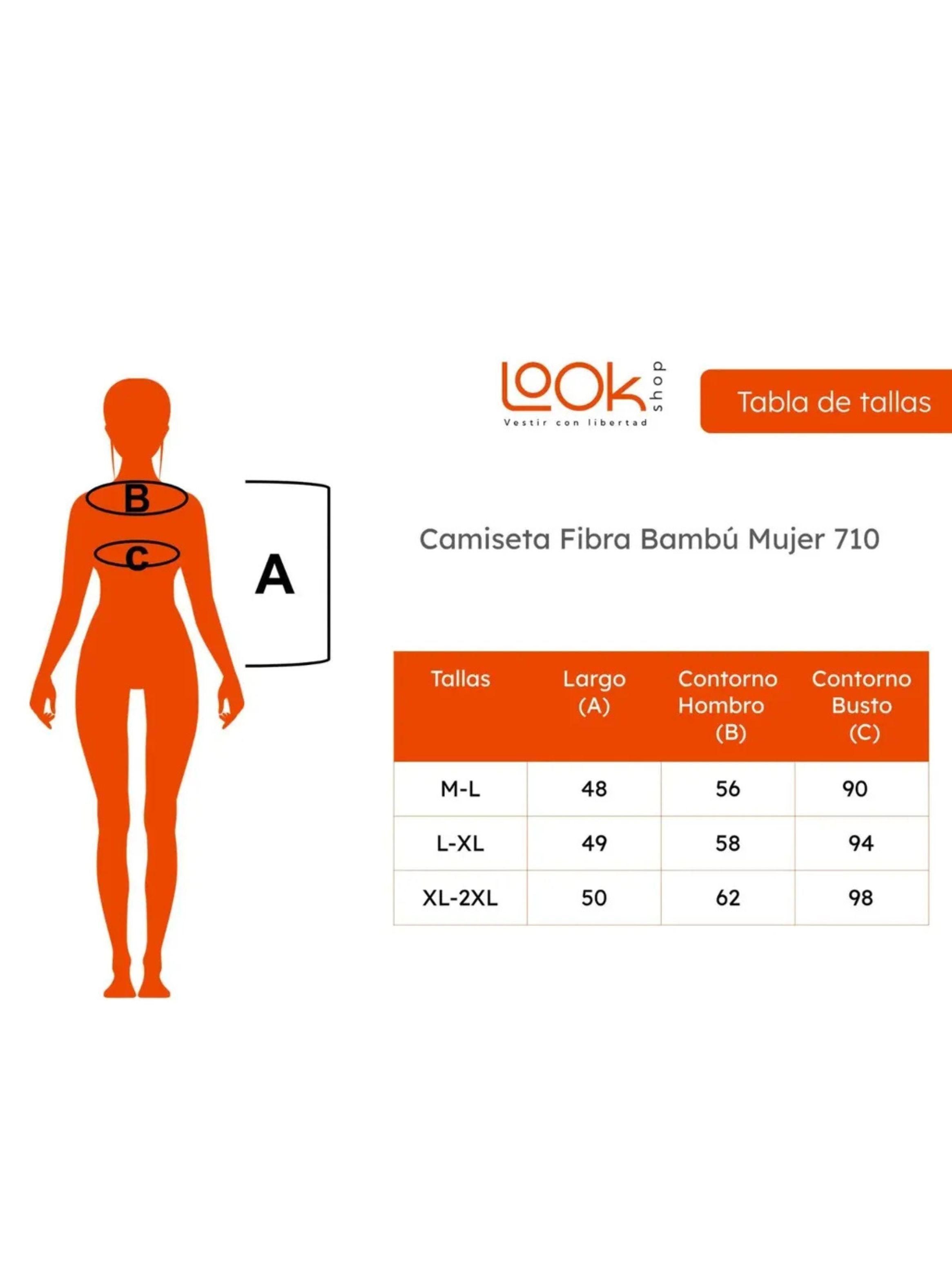 Pack 3 Camiseta Fibra Bambú Mujer Pabilos Elasticada Colores 710-6