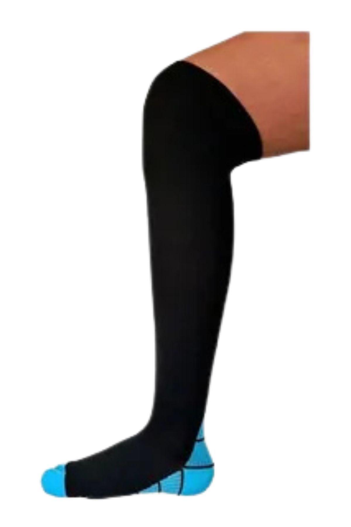 Pack 2 Pares Media Larga Compresión Varices Deportiva Diseño 5747-6