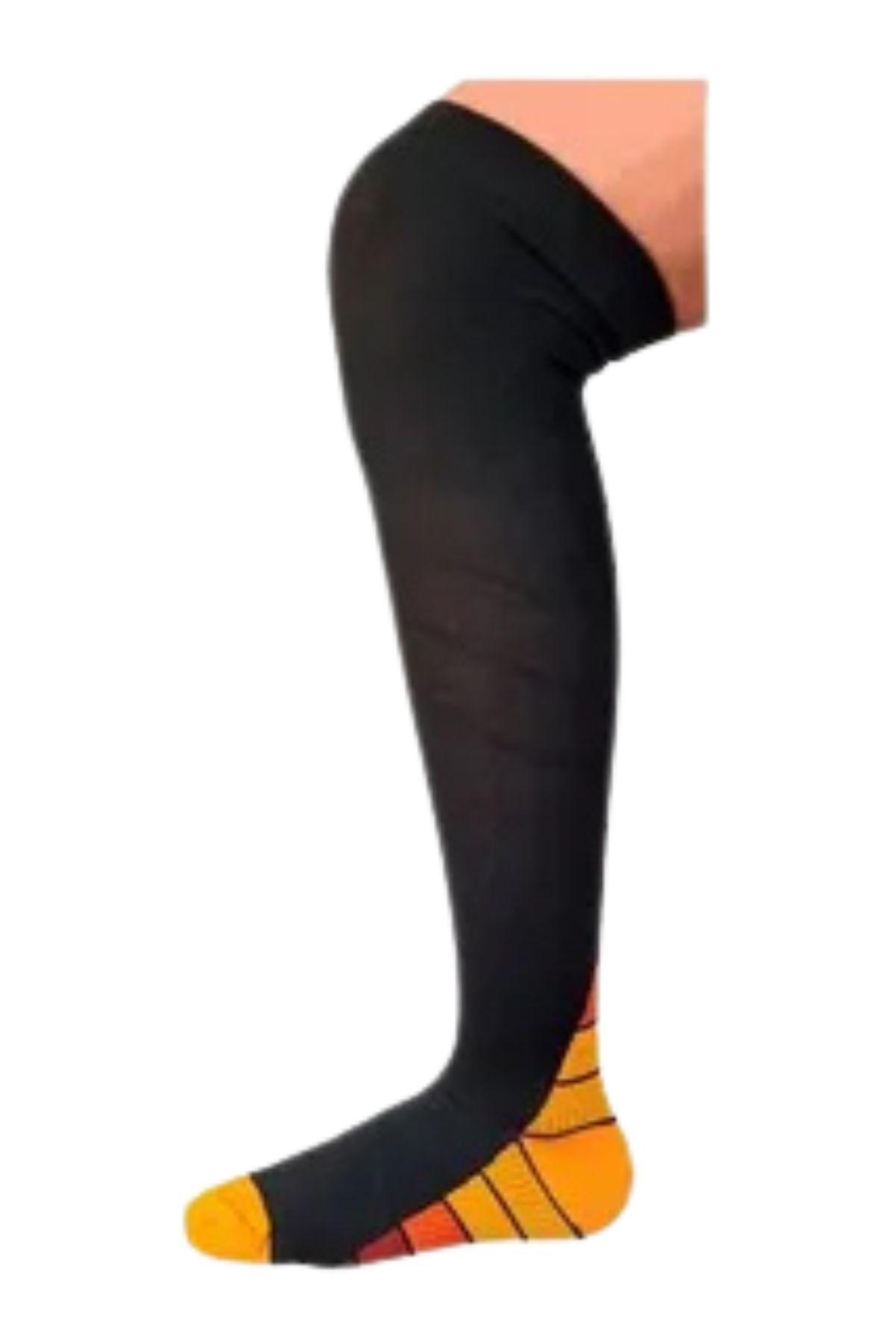 Pack 2 Pares Media Larga Compresión Varices Deportiva Diseño 5747-7