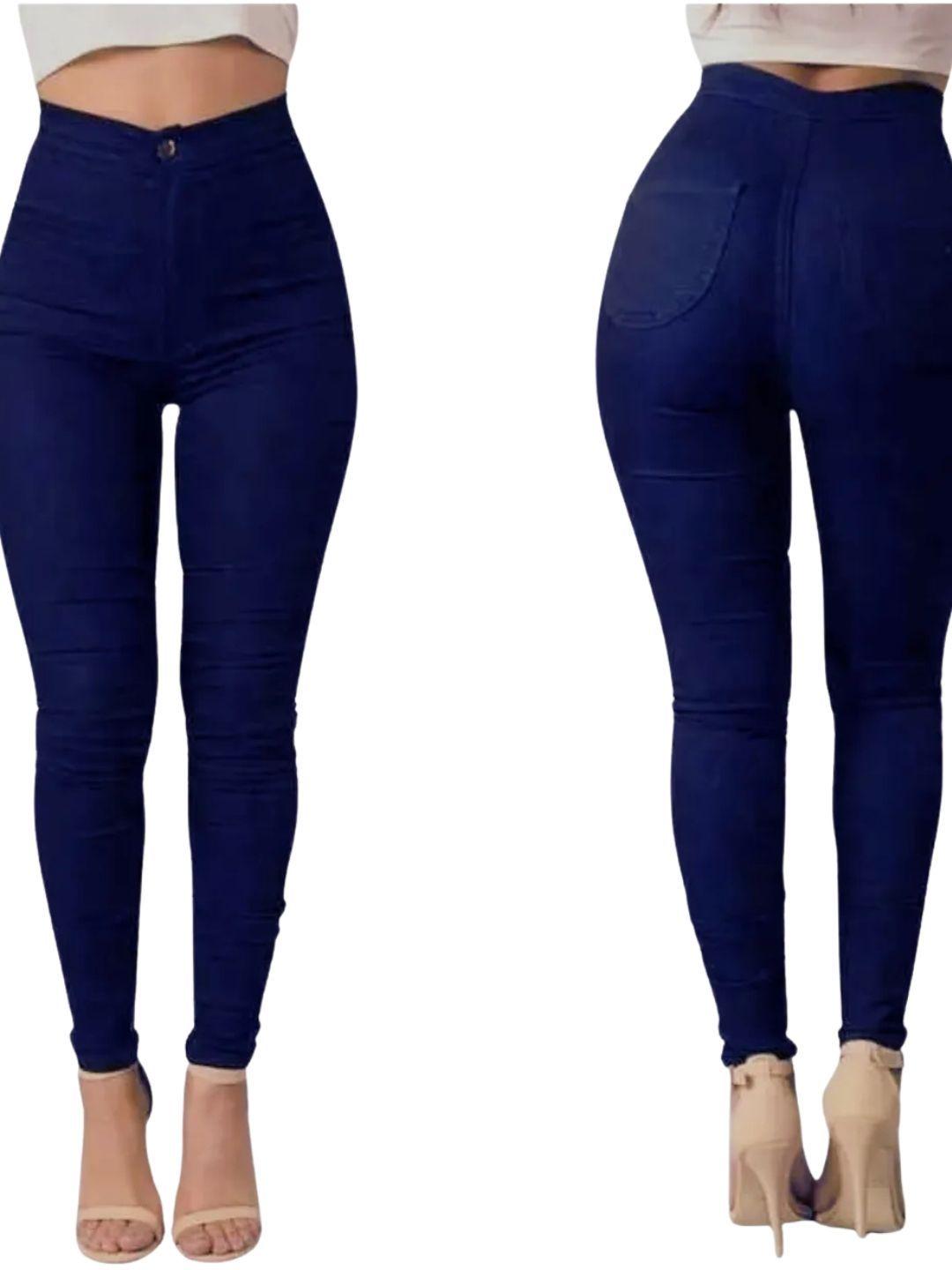 Leggins Tela Jeans Pantalón Elasticado Calza Lindo Calce. 48-0