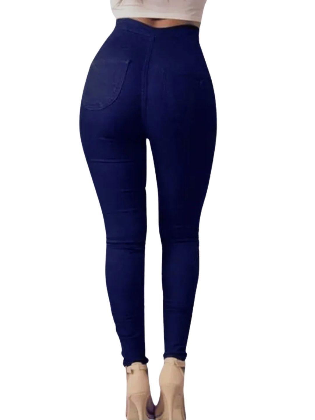 Leggins Tela Jeans Pantalón Elasticado Calza Lindo Calce. 48-4