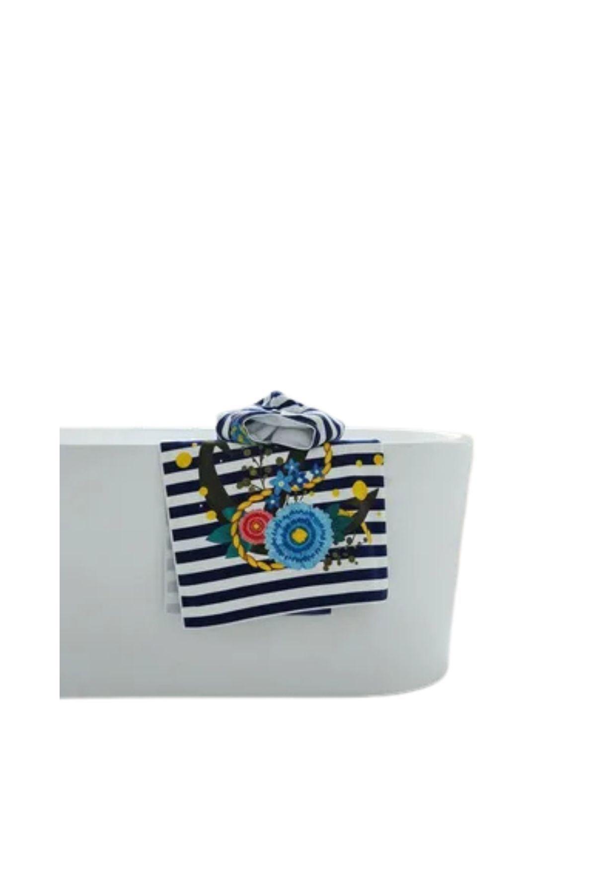 Pack 2 Toalla Mujer De Baño Con Capucha, Secado Rápido Rayas/Tigre. 380-5