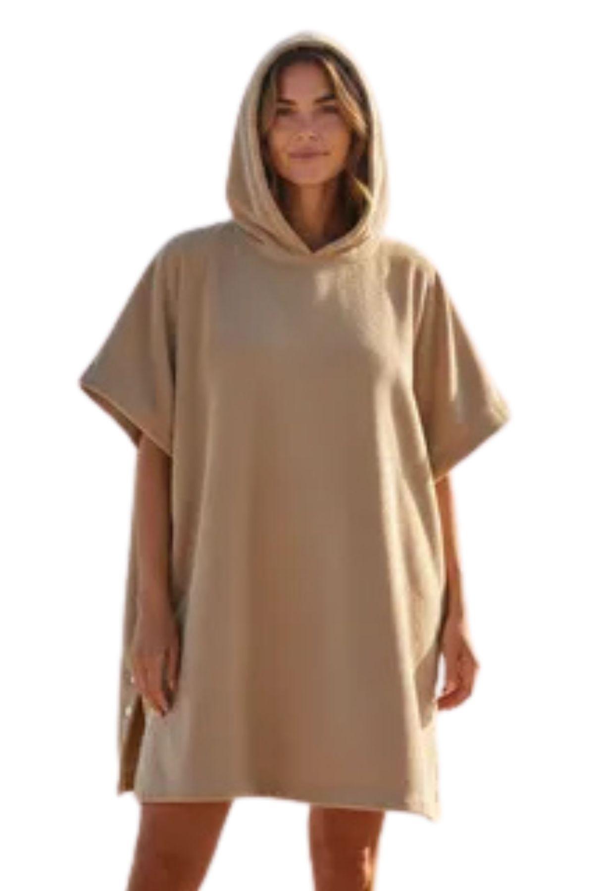 Pack 2 Toalla Mujer De Baño Con Capucha, Secado Rápido Rayas/Tigre. 380-3