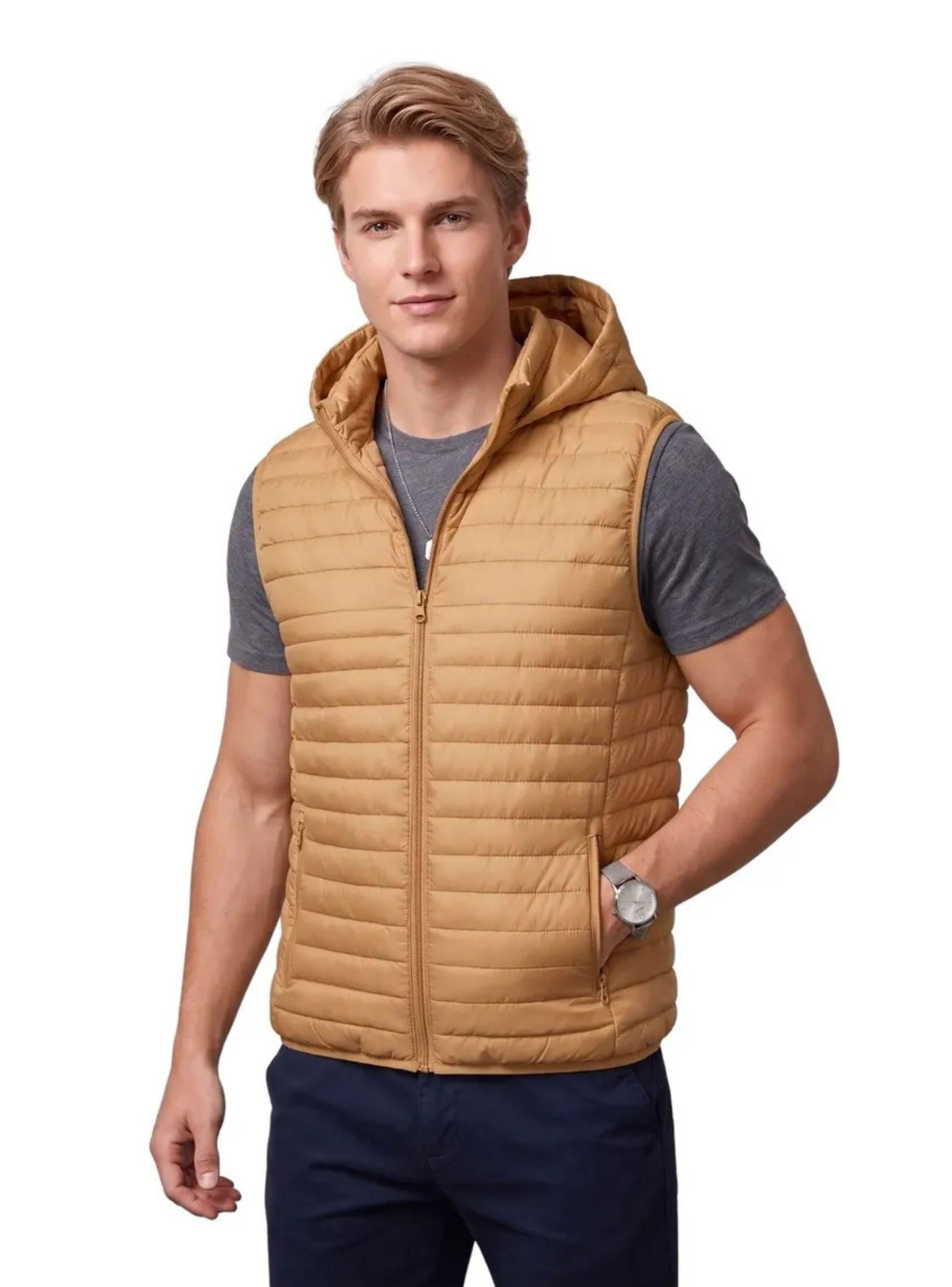 Parka Sin Mangas Hombre. Chaqueta Premium Excelente Calidad H72-0