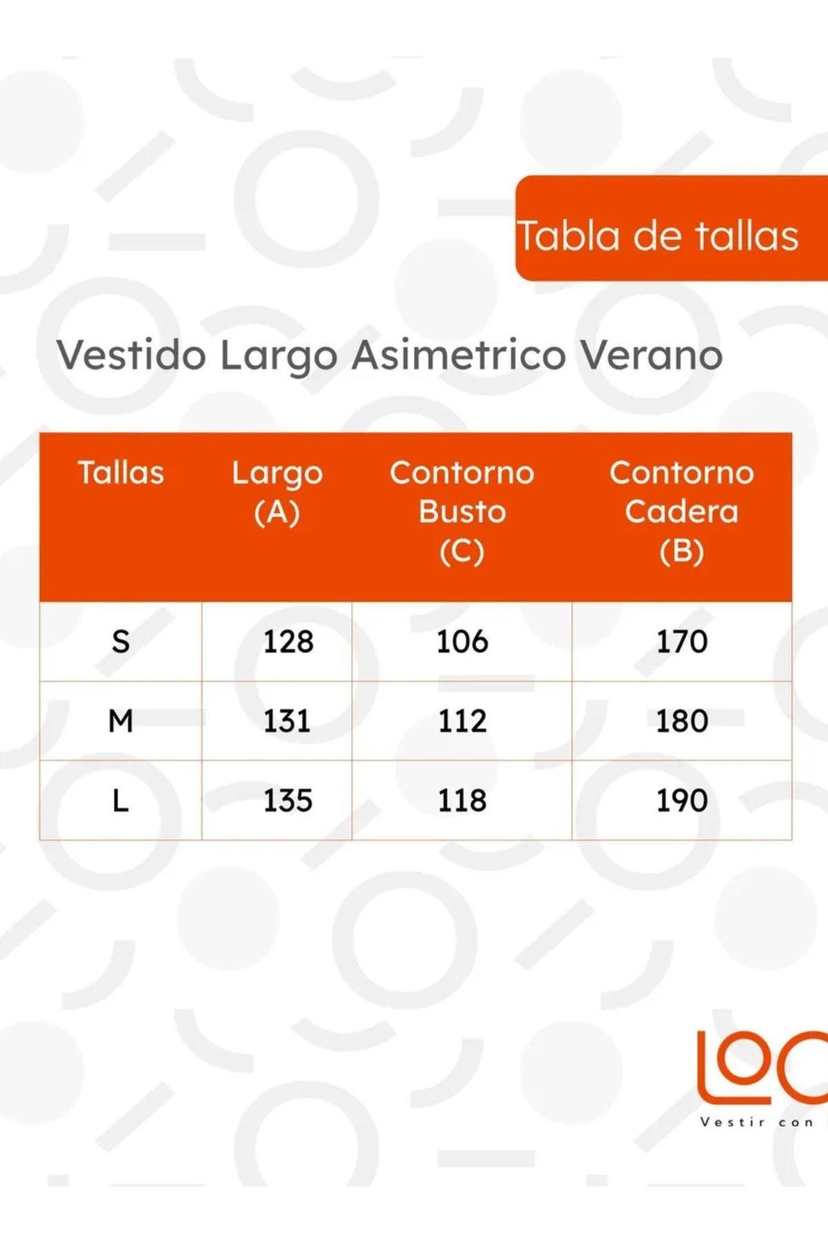 Vestido Largo Asimétrico Verano, Maxi Vestido. Premium 305-4