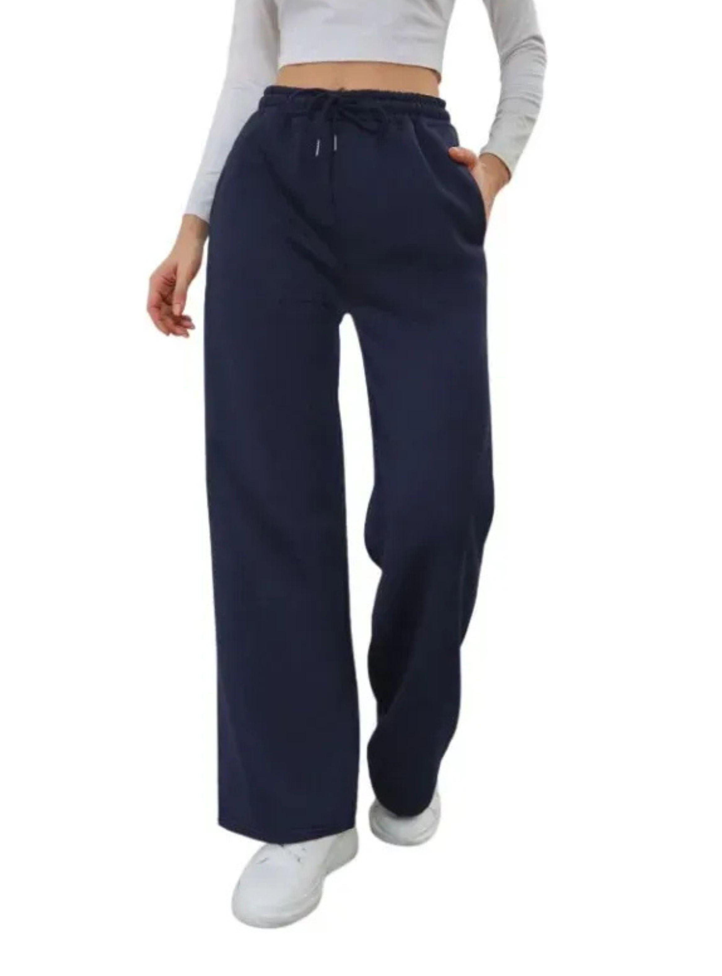 Pantalón Jogger Mujer Recto Forro Interior Corderito Grueso 8675-2