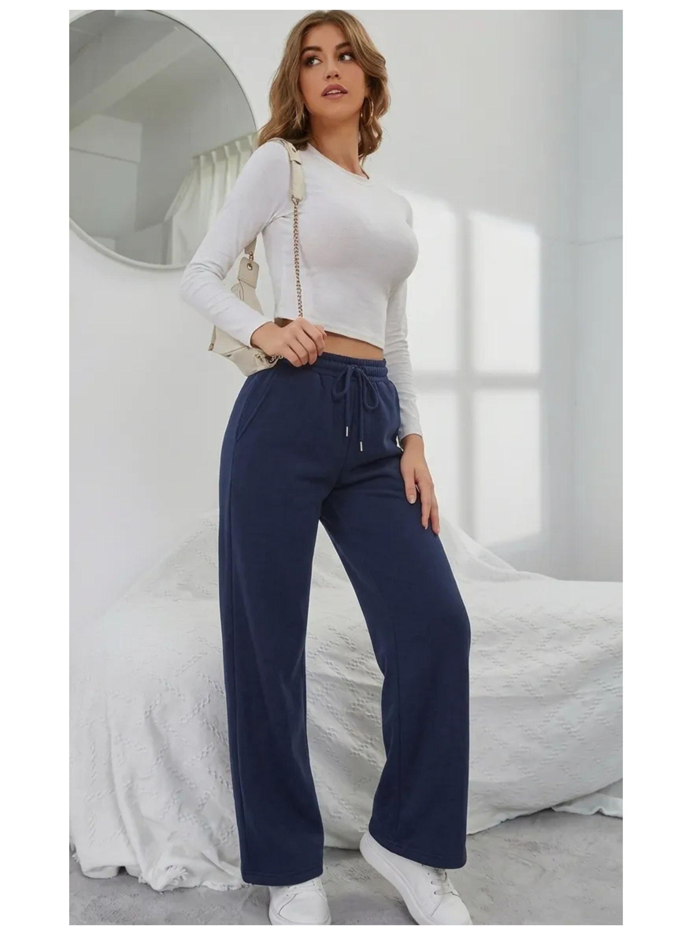 Pantalón Jogger Mujer Recto Forro Interior Corderito Grueso 8675-5