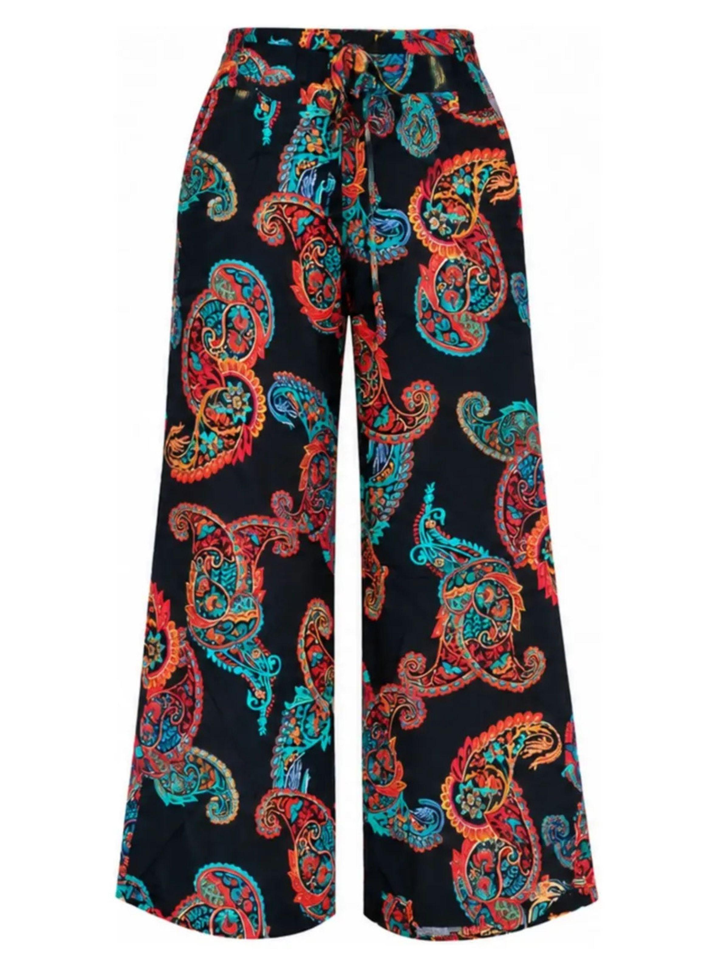 Pantalón Palazzo Mujer. Algodón Estampado. Primavera. 734-5