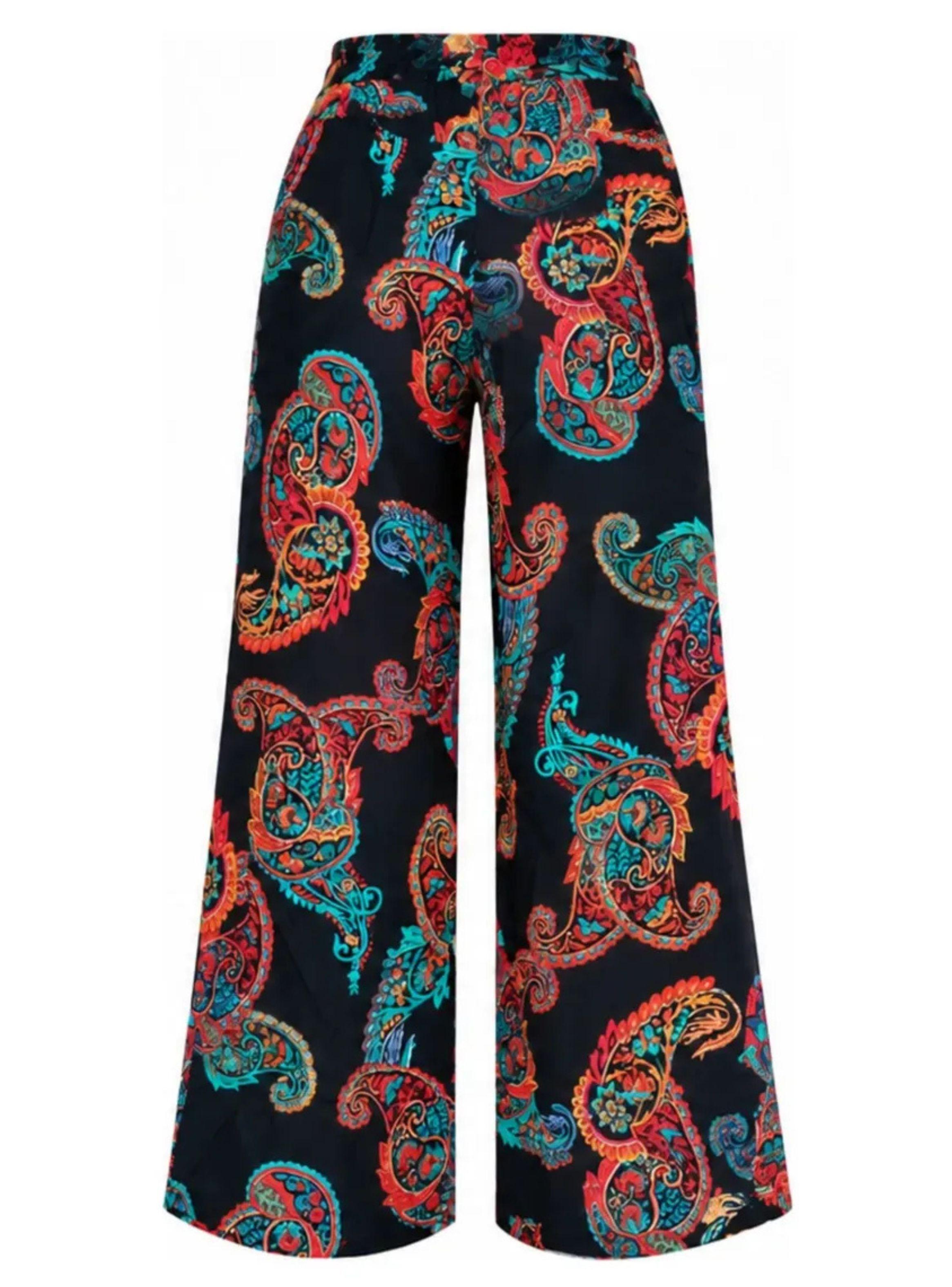 Pantalón Palazzo Mujer. Algodón Estampado. Primavera. 734-6