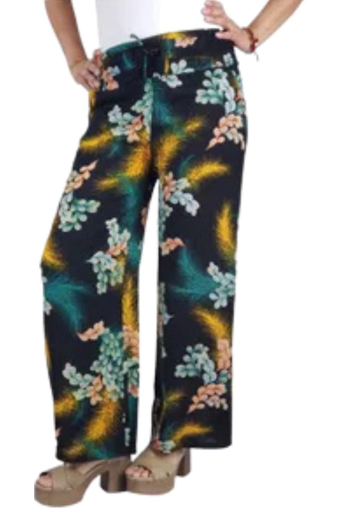 Pantalón Palazzo Mujer. Algodón Estampado. Primavera. 734-1