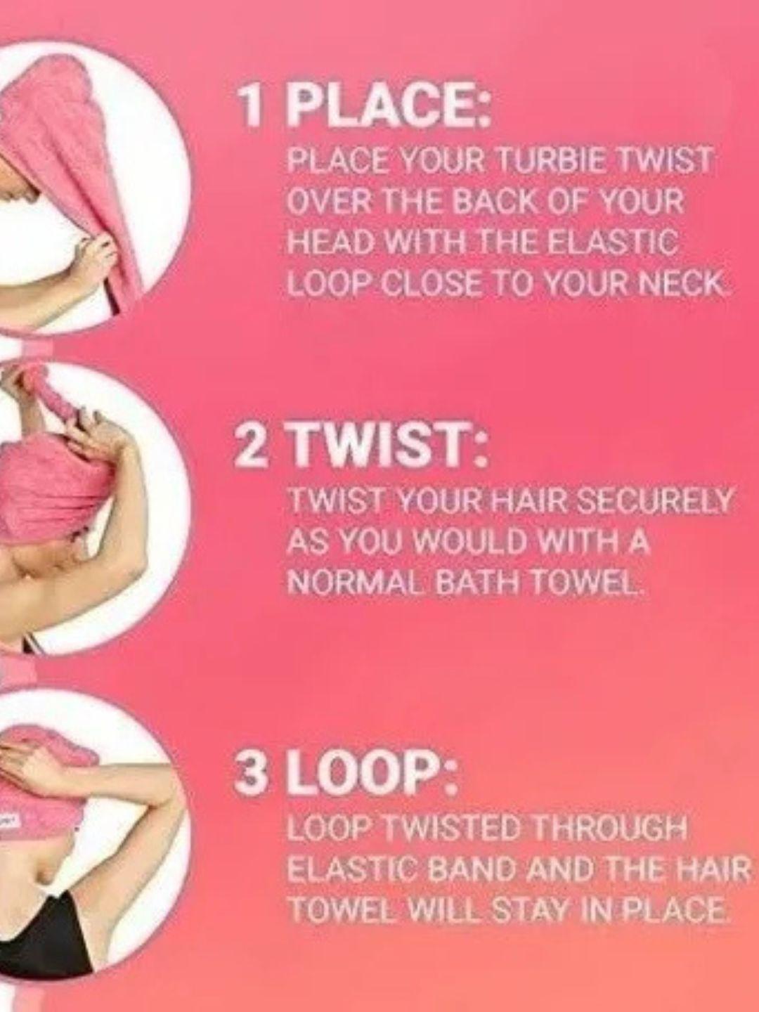 Toalla Gorro Turbante Microfibra Seca Pelo Para Cabello-6