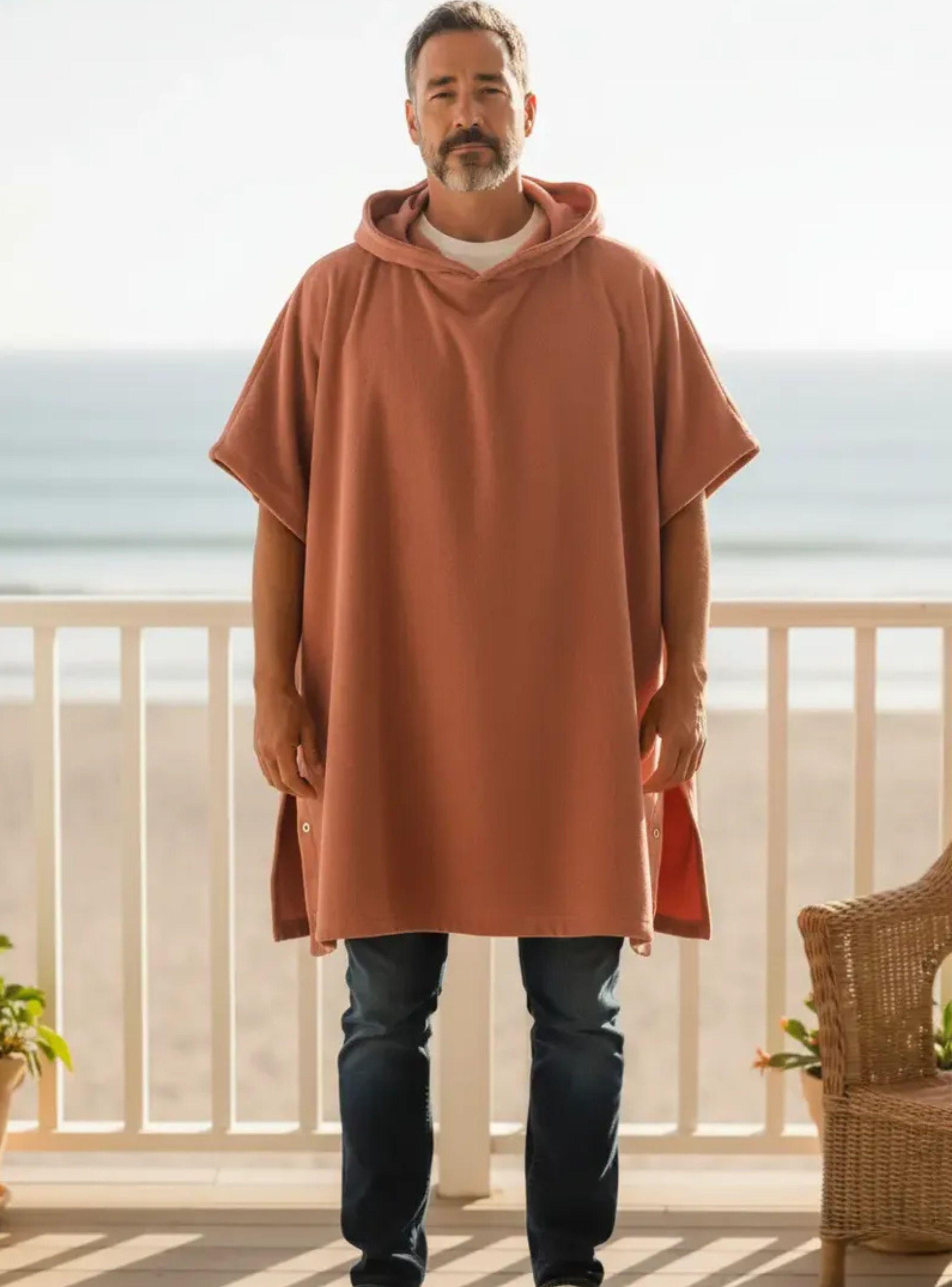 Toalla De Playa Y De Baño Con Capucha, Secado Rápido Rosado 380-2