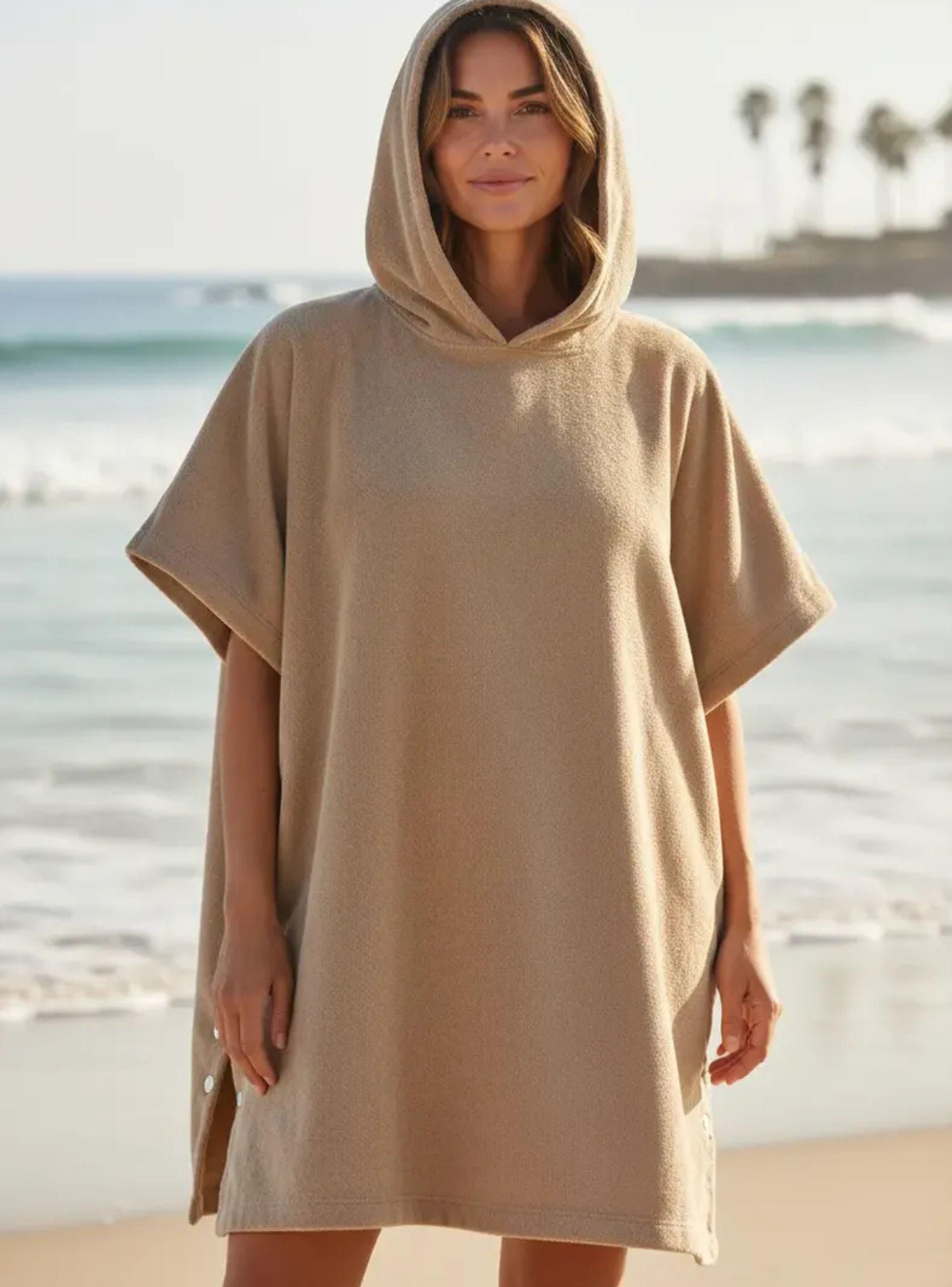 Toalla De Playa Y De Baño Con Capucha, Secado Rápido Rayas 380-1