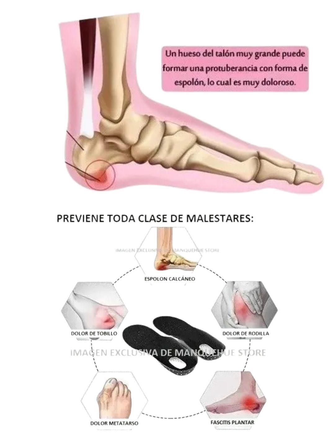 Par Plantillas Pie Cavo/plano Ortopédicas Ajustables Espolón 641-3