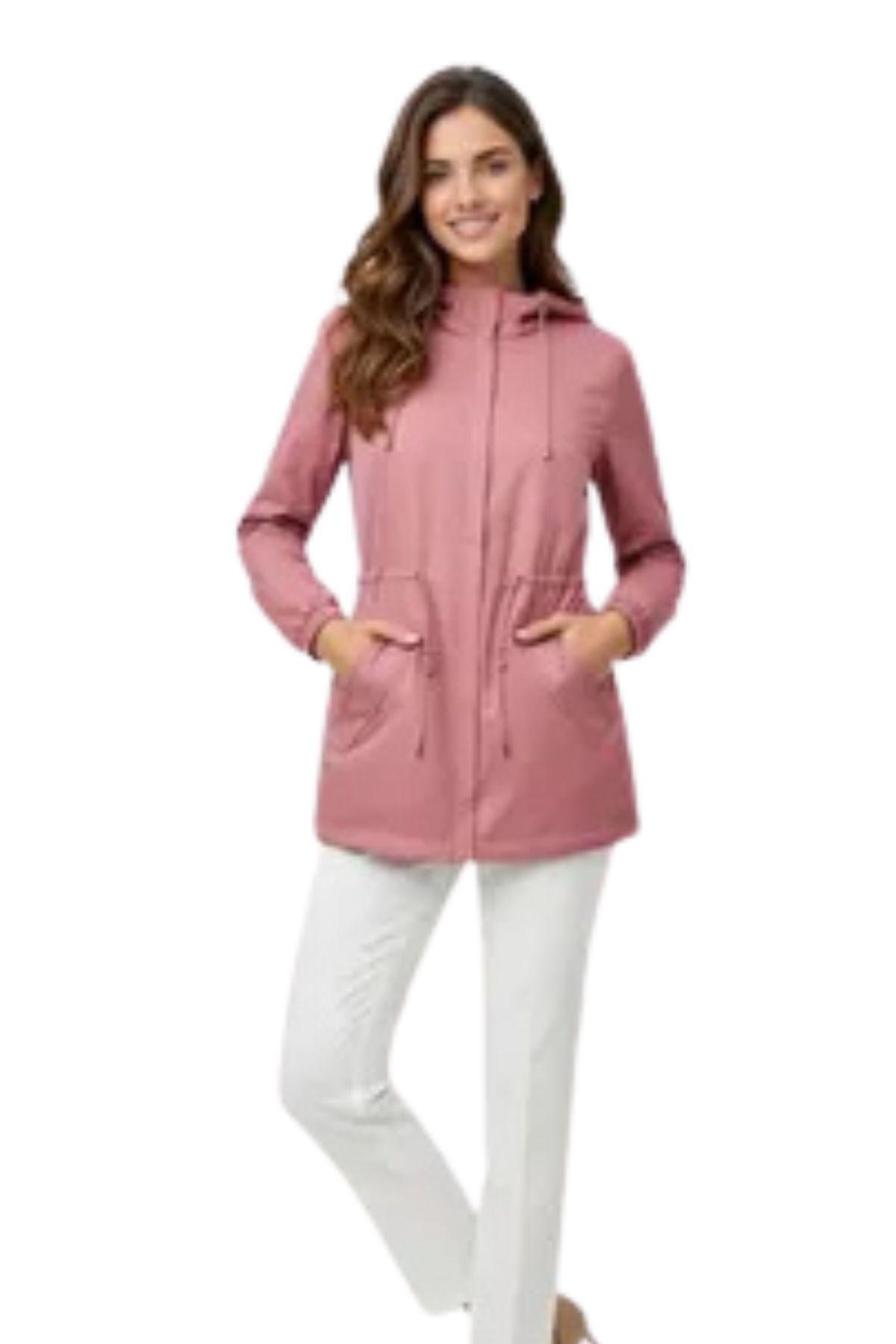 Corta Viento Mujer Parka Liviana Premium Chaqueta Gorro Impe H2-1