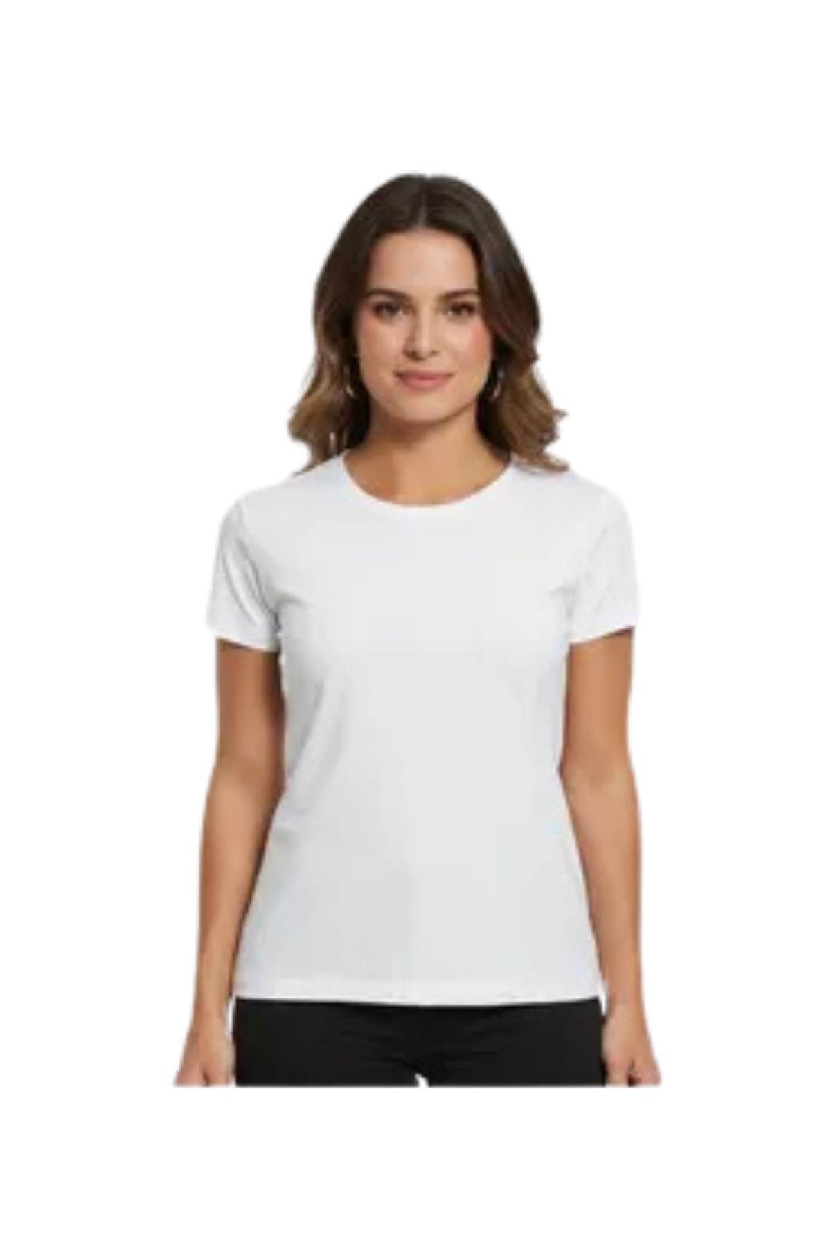 Polera Mujer Manga Corta Algodón Para Estampar Tallas Colores-1