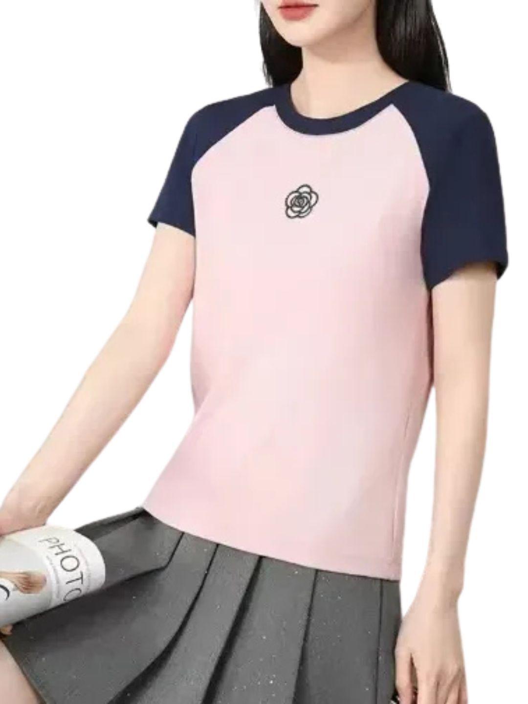 Polera Mujer Juvenil Tipo Algodón Grueso. Tendencia  593-1