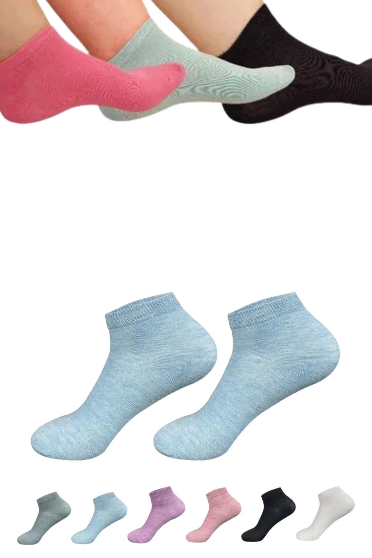 Pack 6 Pares Calceta Deportiva Mujer Corta Bambú. Tobillera. 101-3