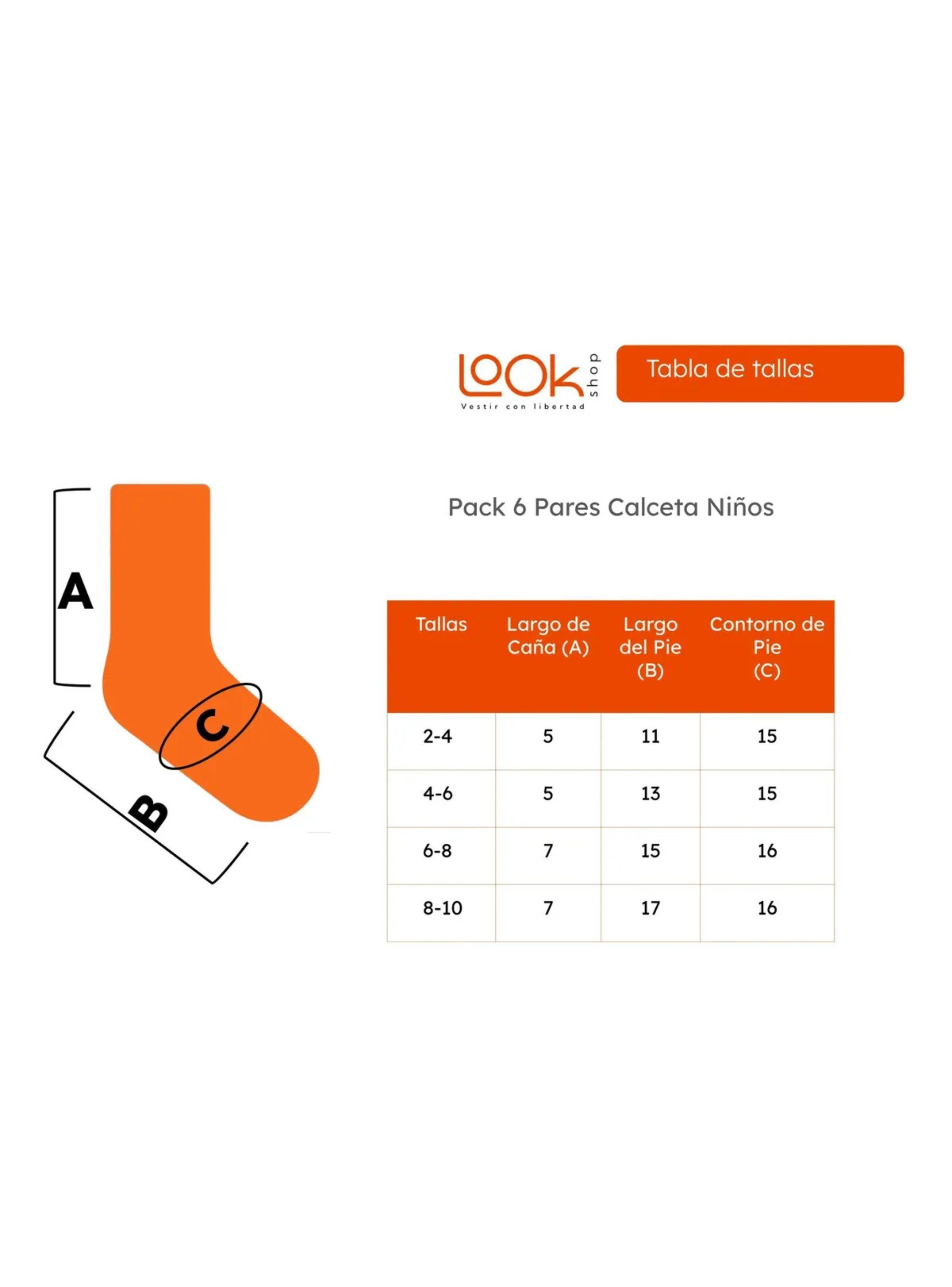 Pack 6 Calcetines Antideslizantes Niños Niñas Algodón 135-8