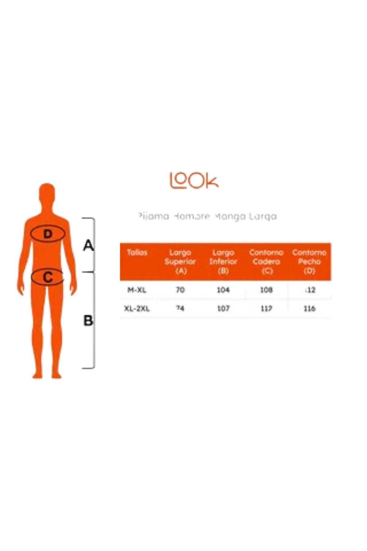 Pijama Hombre Manga Larga Delgado 6316-5