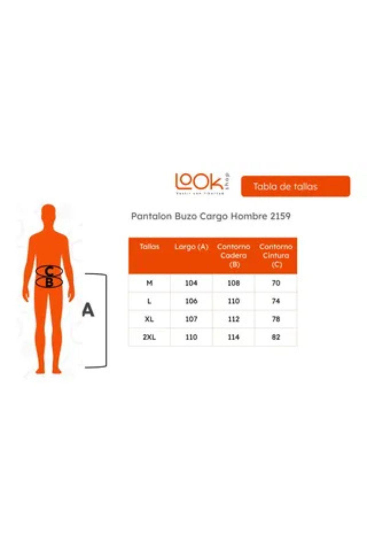 Pantalón Buzo Recto Cargo Hombre Invierno. Jogger Juvenil .7159-5