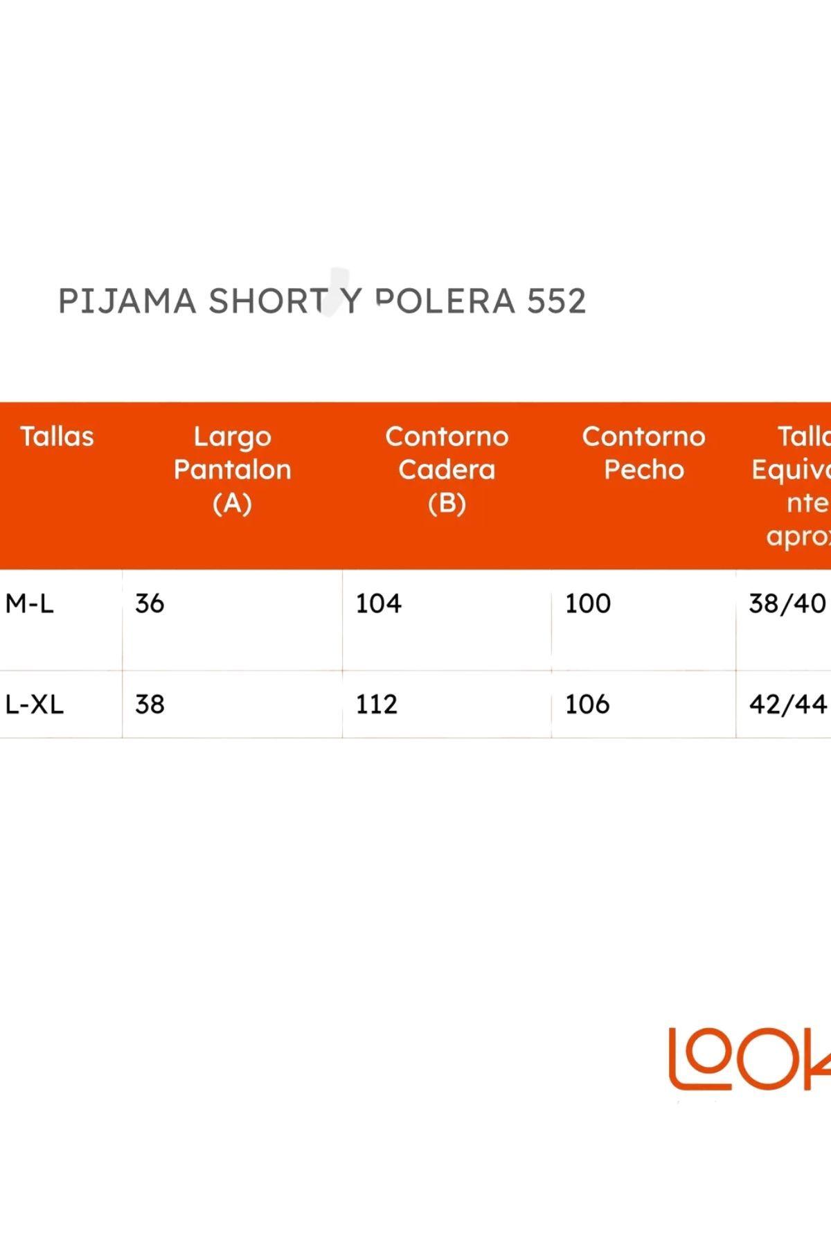 Pijama Mujer Verano. Polera Y Short. Diseños. 552-3