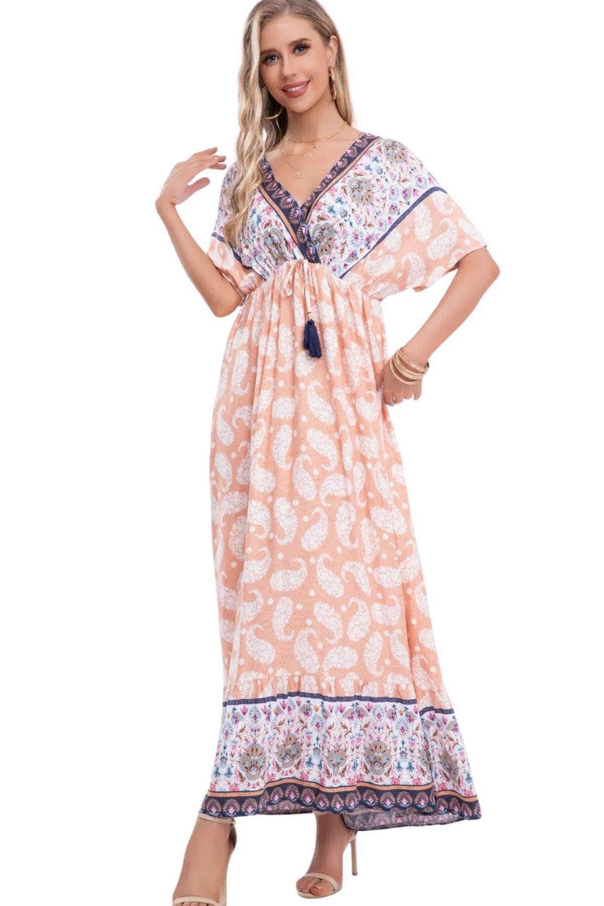 Vestido Largo Primavera Mujer Algodón Flores. Calidad. 273-2