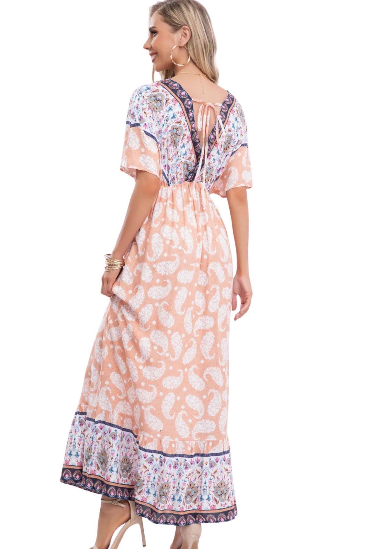 Vestido Largo Primavera Mujer Algodón Flores. Calidad. 273-3