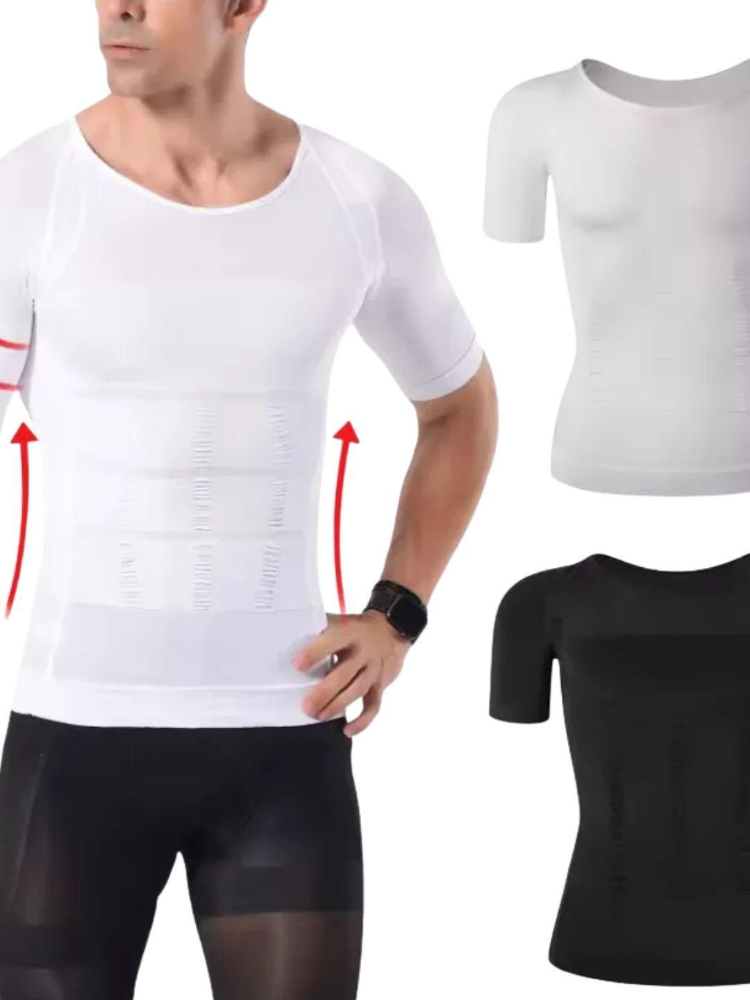 Pack 2 Polera Compresión Hombre Faja Camiseta Reductora 779-5