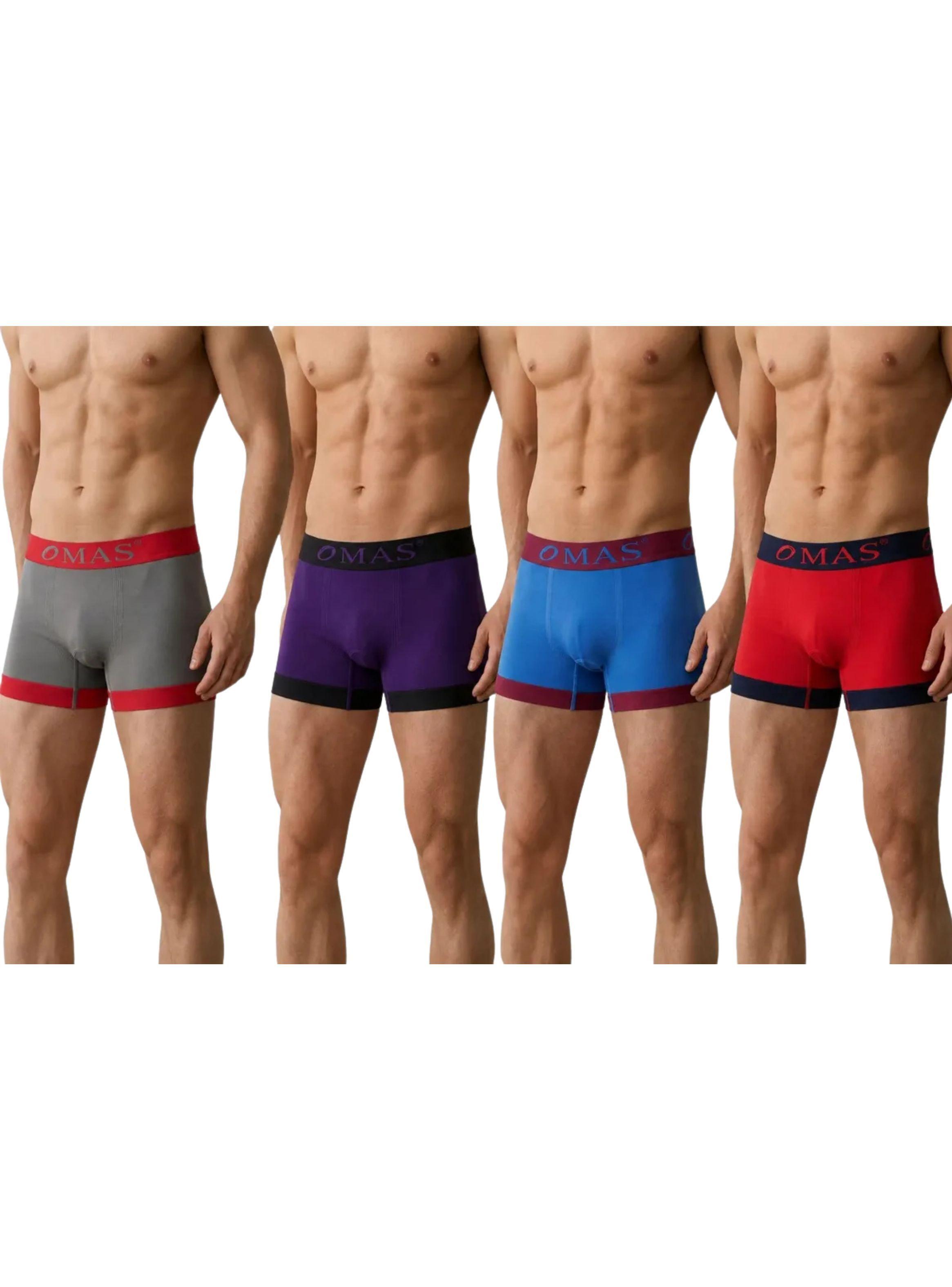 Pack 4 Boxer Hombre Microfibra Calzoncillo Liso 094-0