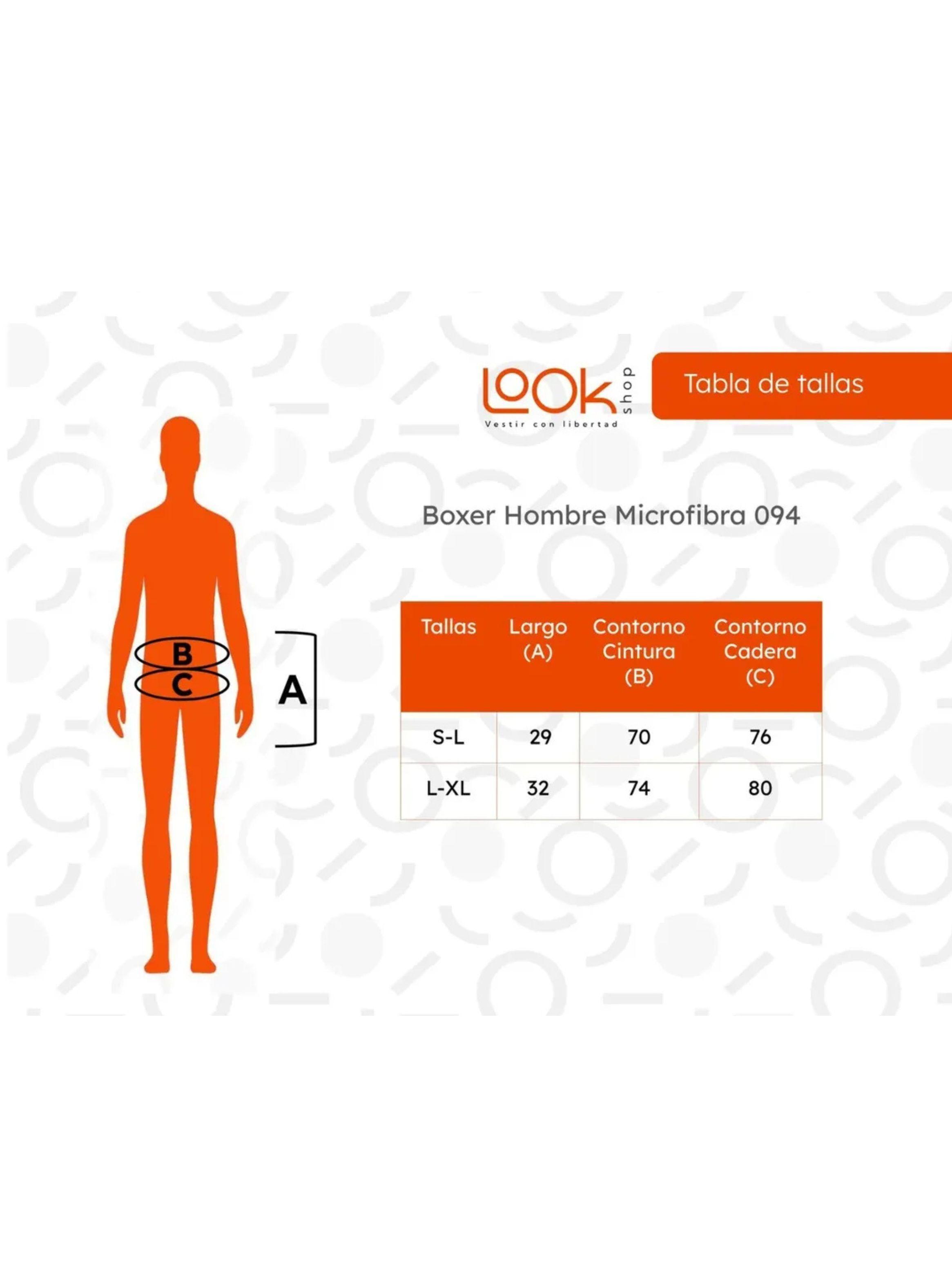 Pack 4 Boxer Hombre Microfibra Calzoncillo Liso 094-8