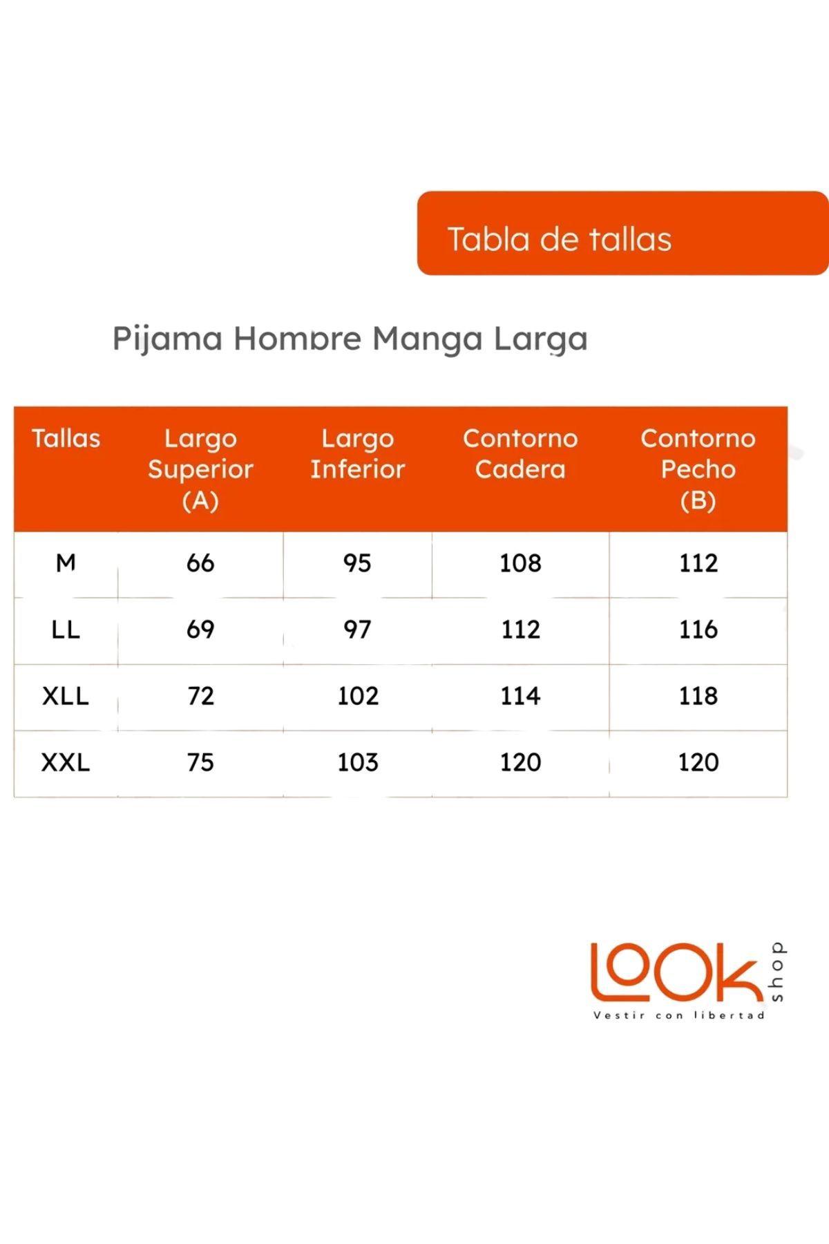 Pijama Hombre. Manga Larga. Delagado. Primavera. 427-2