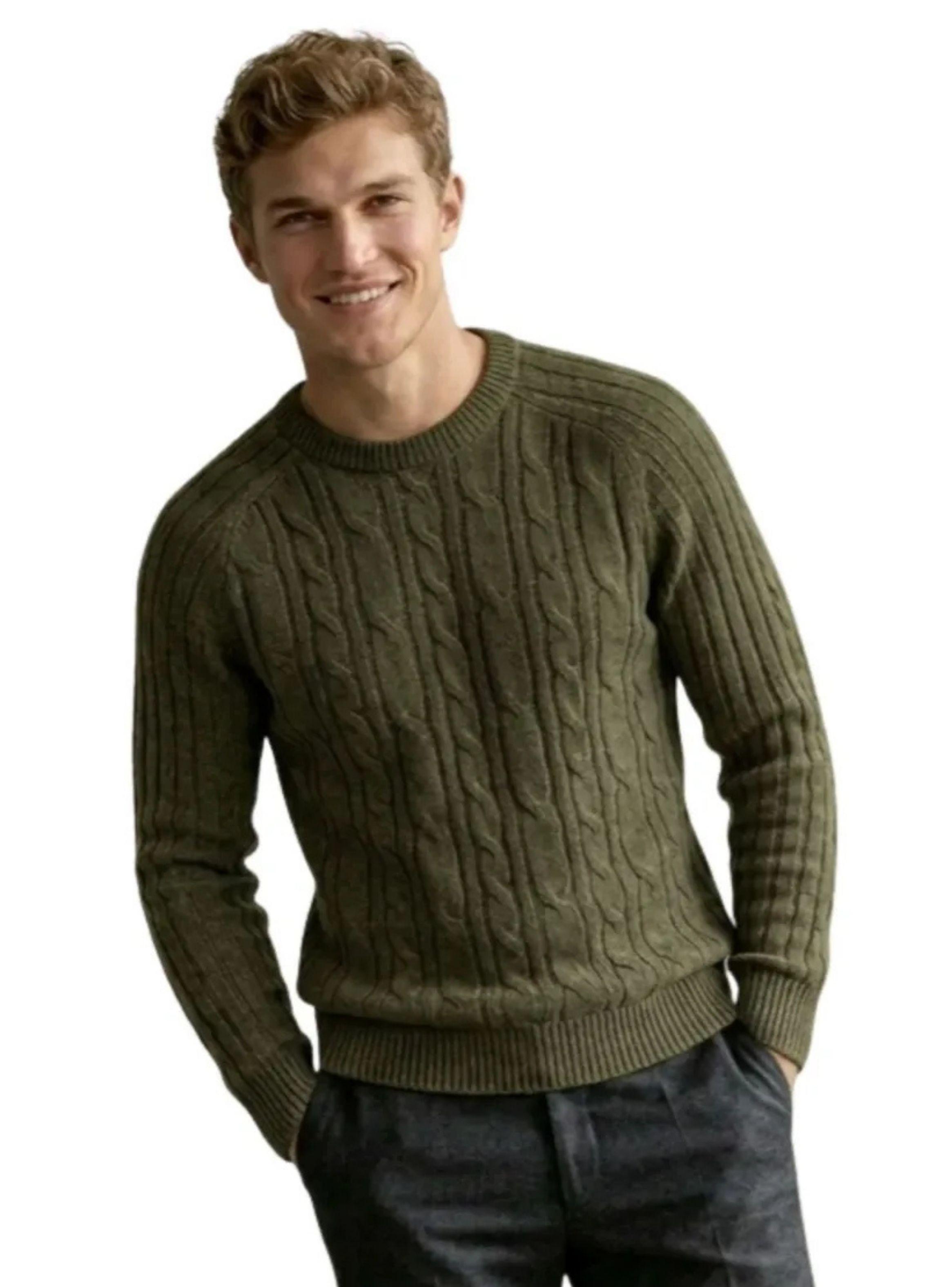 Sweater Hombre Chaleco Lana Dise o trenzado Invierno 7261-2