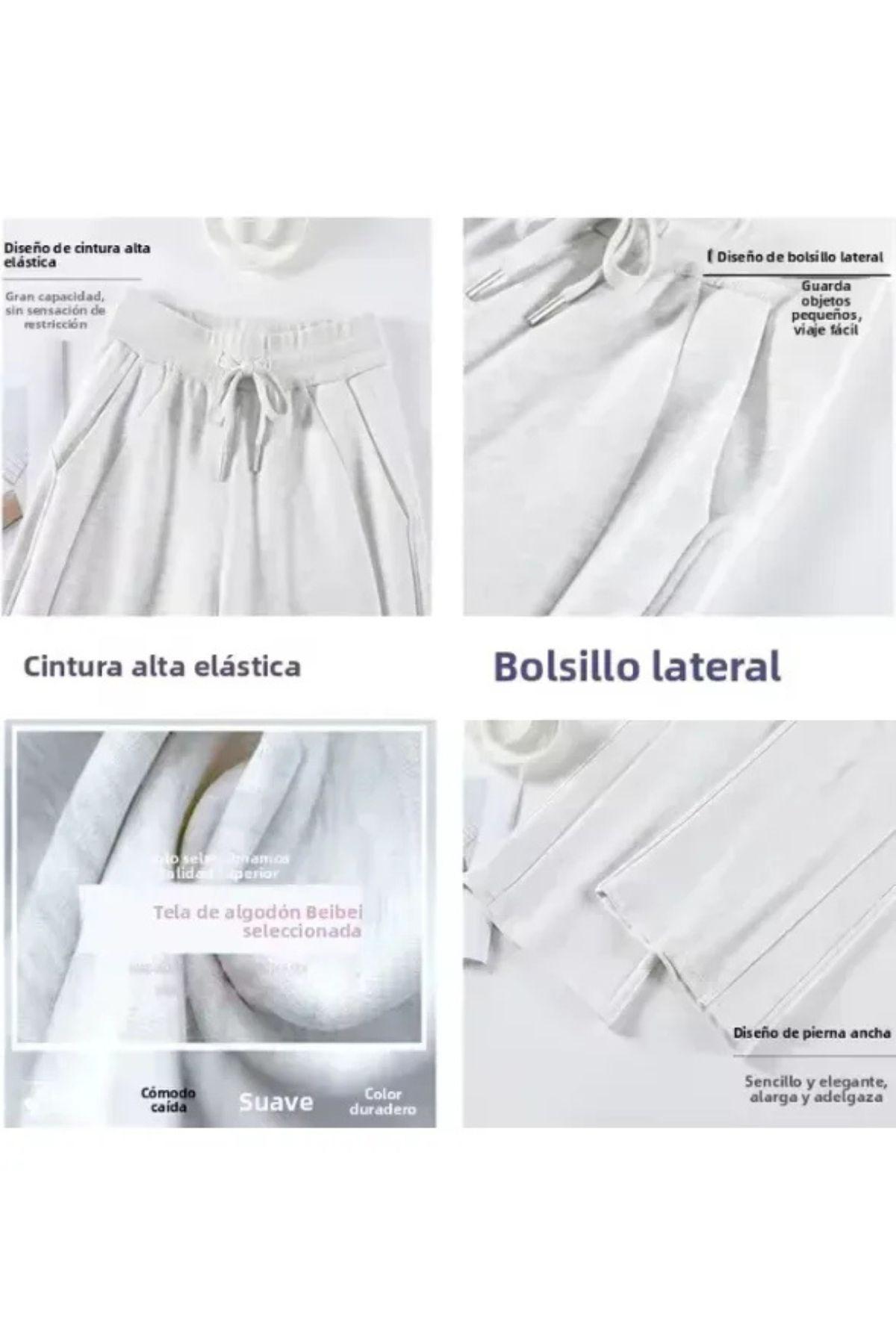 Pantalón Mujer Palazzo Algodón. Buzo Lulu Calidad Premium 819-4