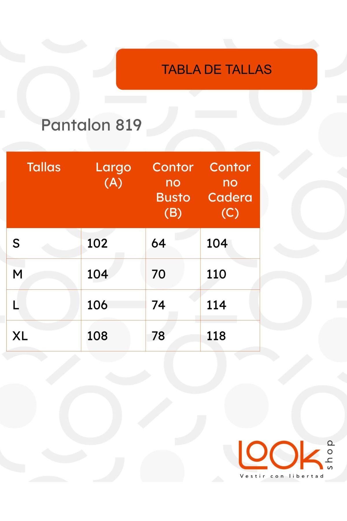Pantalón Mujer Palazzo Algodón. Buzo Lulu Calidad Premium 819-5
