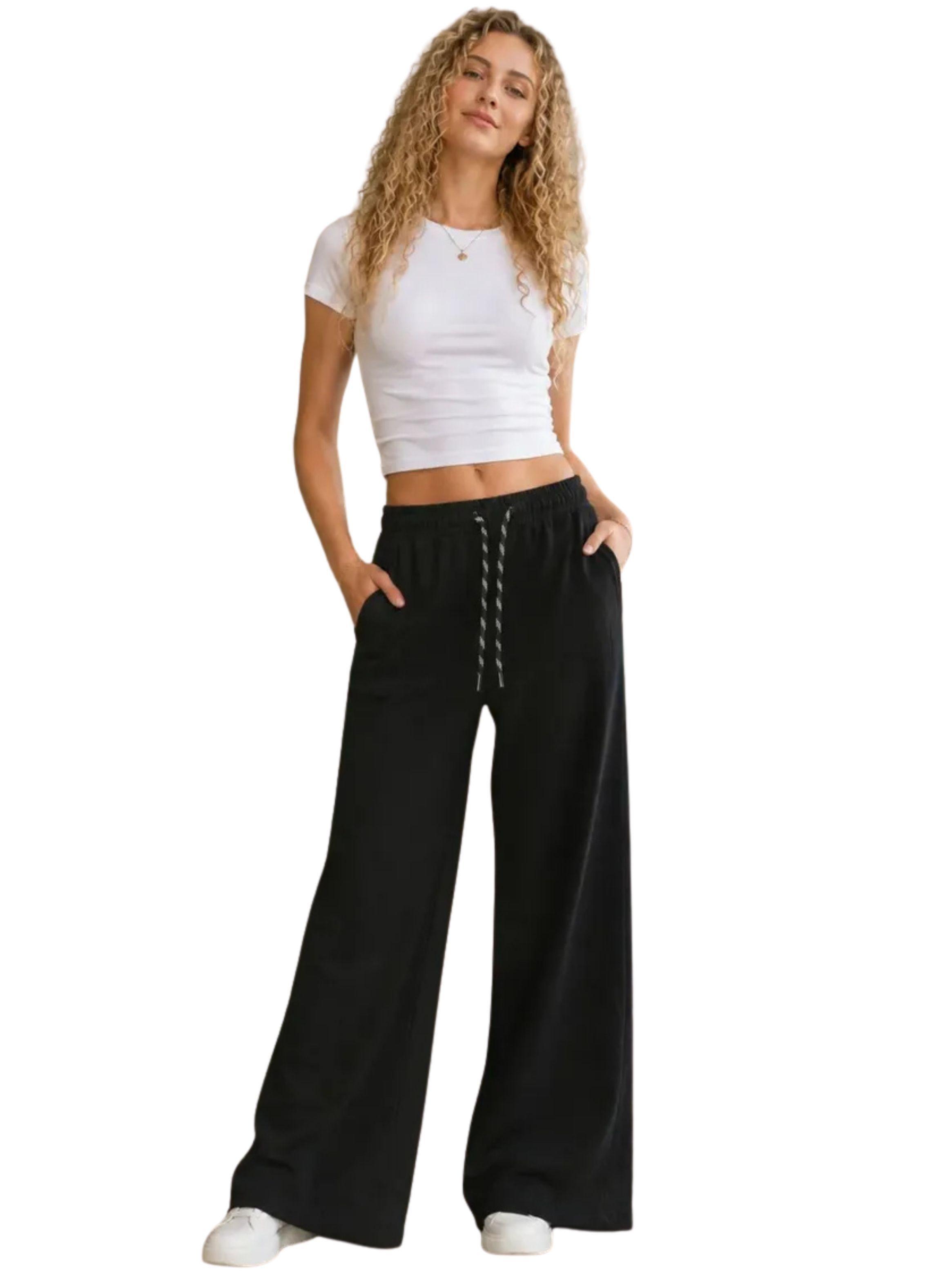 Pantalón Mujer Palazzo Algodón. Buzo Lulu Calidad Premium 819-0