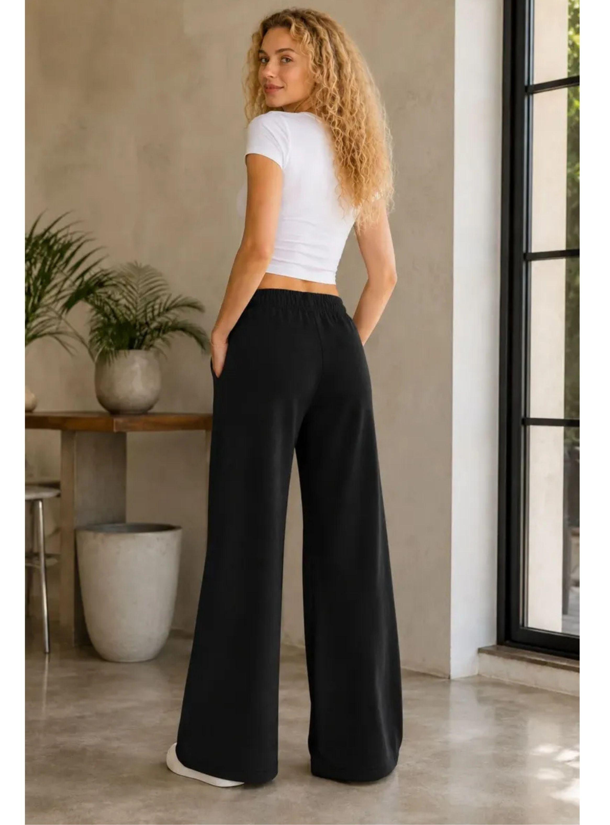 Pantalón Mujer Palazzo Algodón. Buzo Lulu Calidad Premium 819-3
