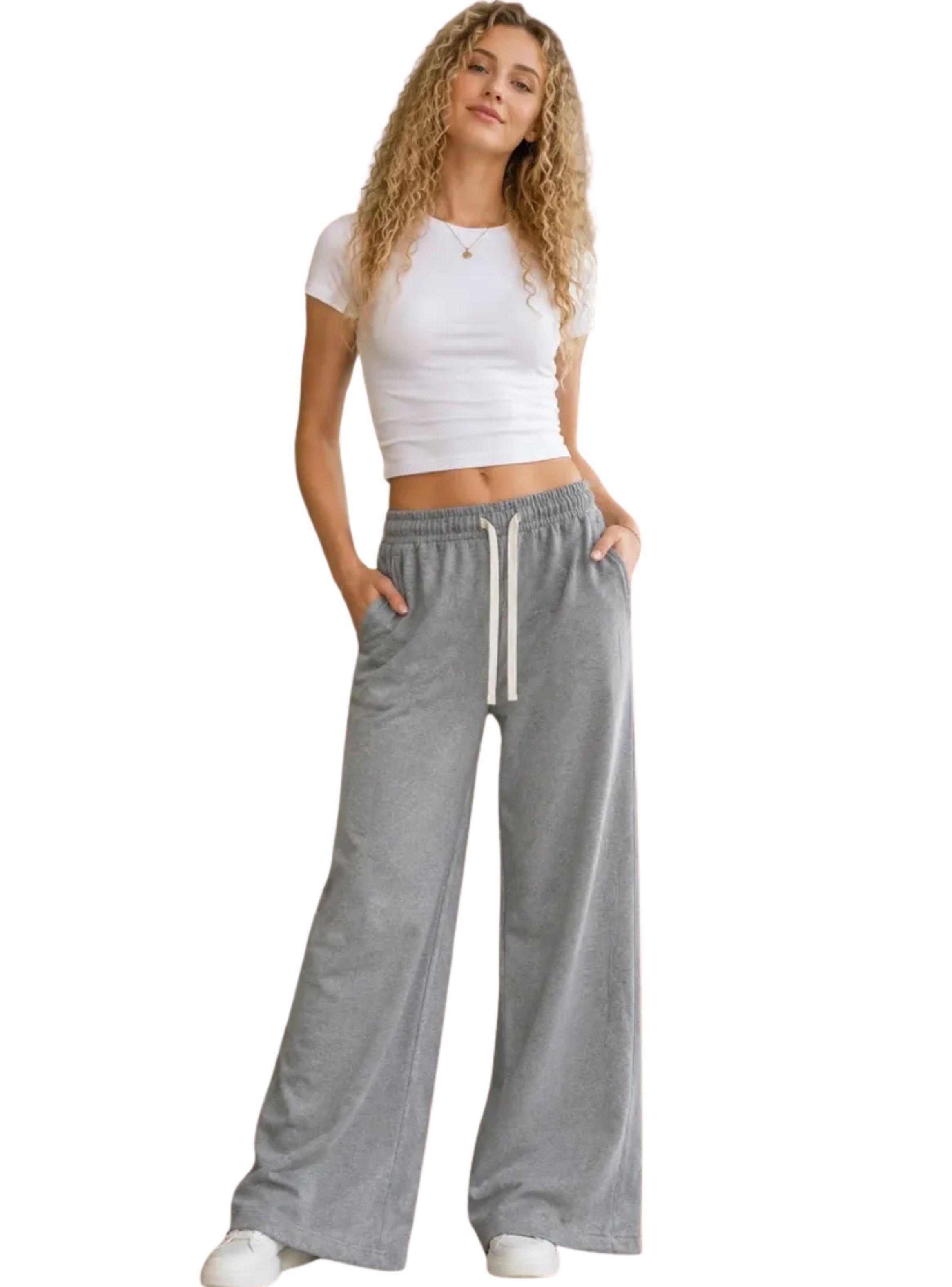 Pantalón Mujer Palazzo Algodón. Buzo Lulu Calidad Premium 819-0