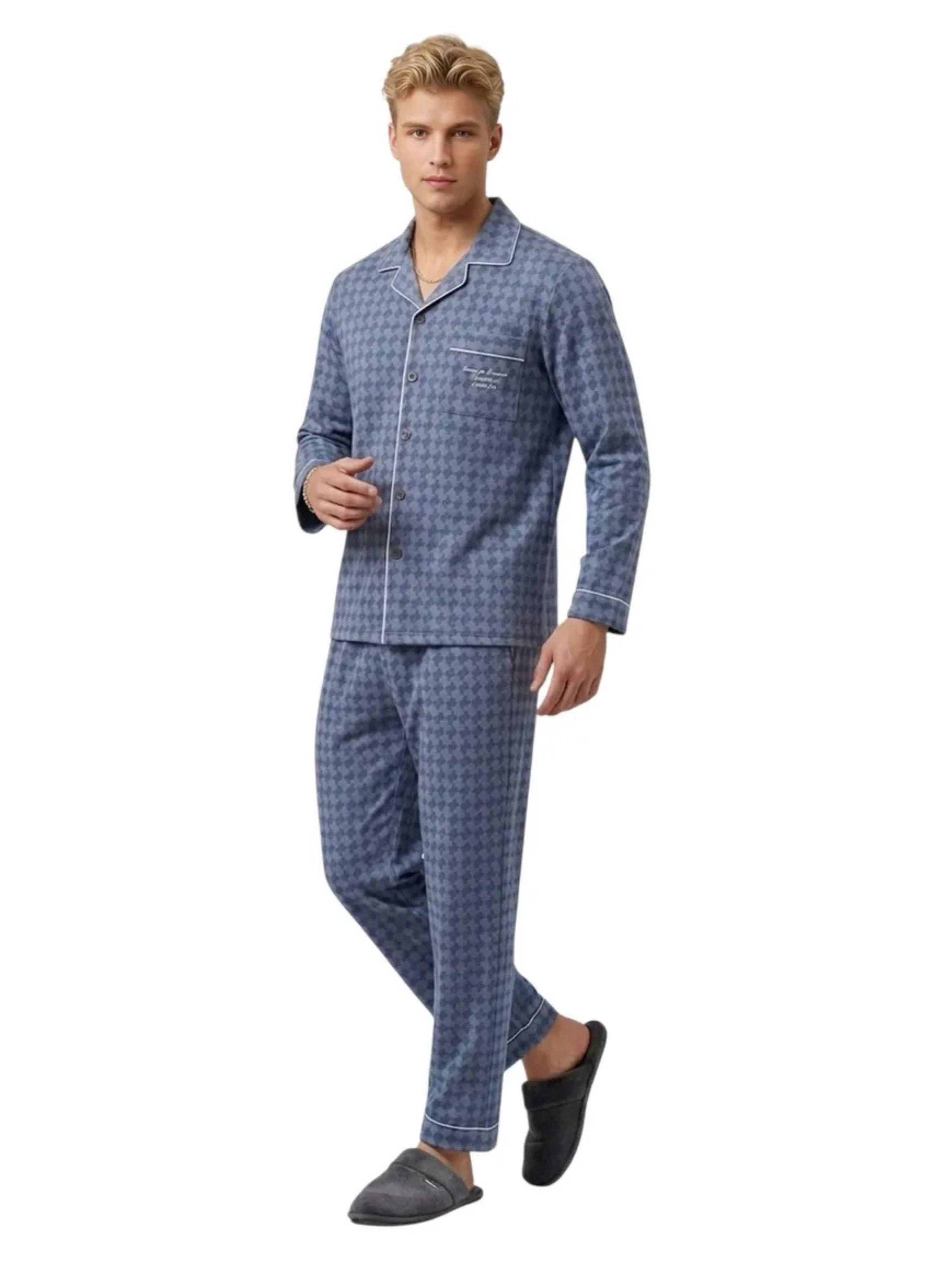 Pijama Hombre Tallas Grandes Algodón  Premium Regalo A Papá 612-2