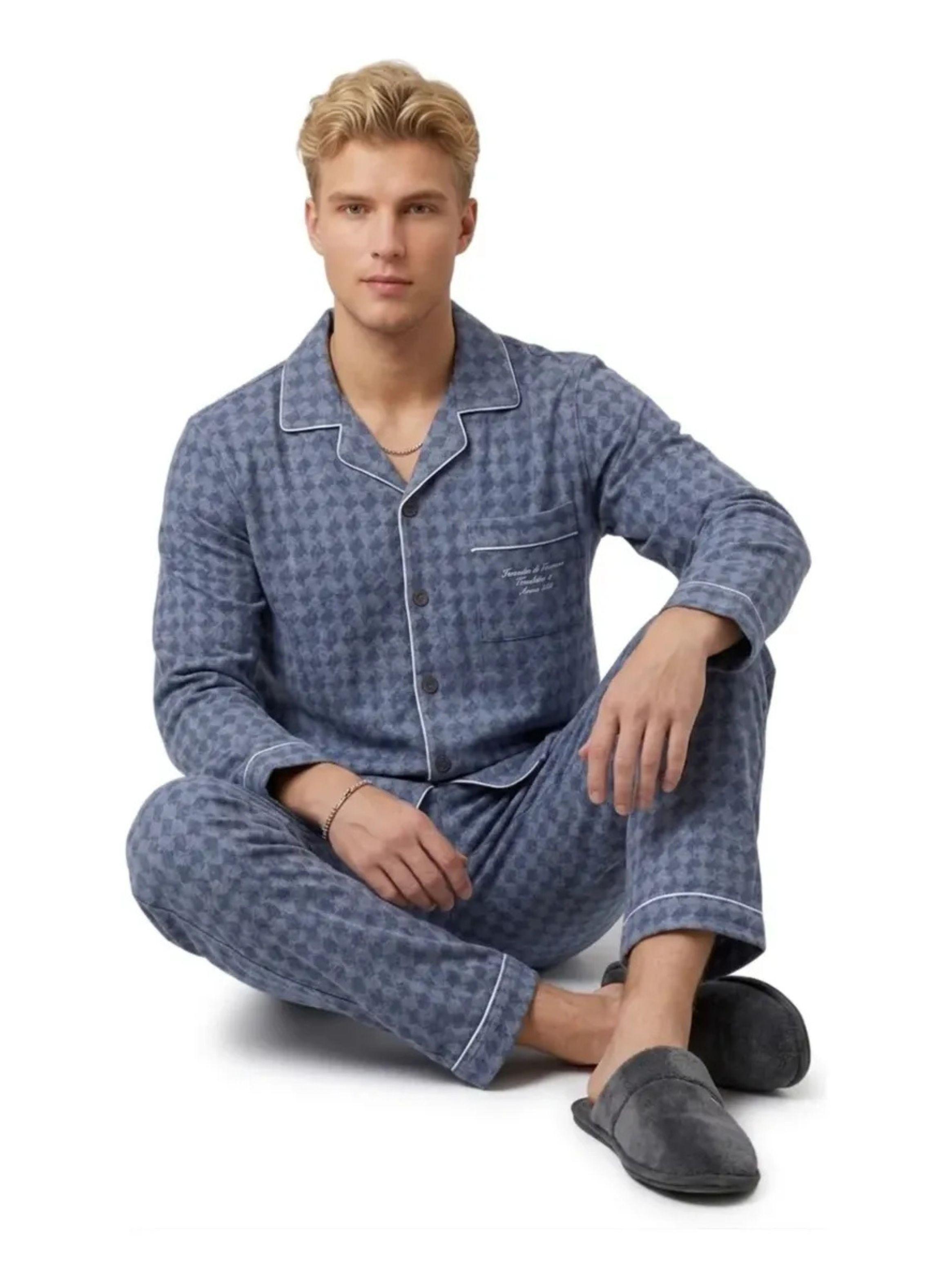Pijama Hombre Tallas Grandes Algodón  Premium Regalo A Papá 612-3