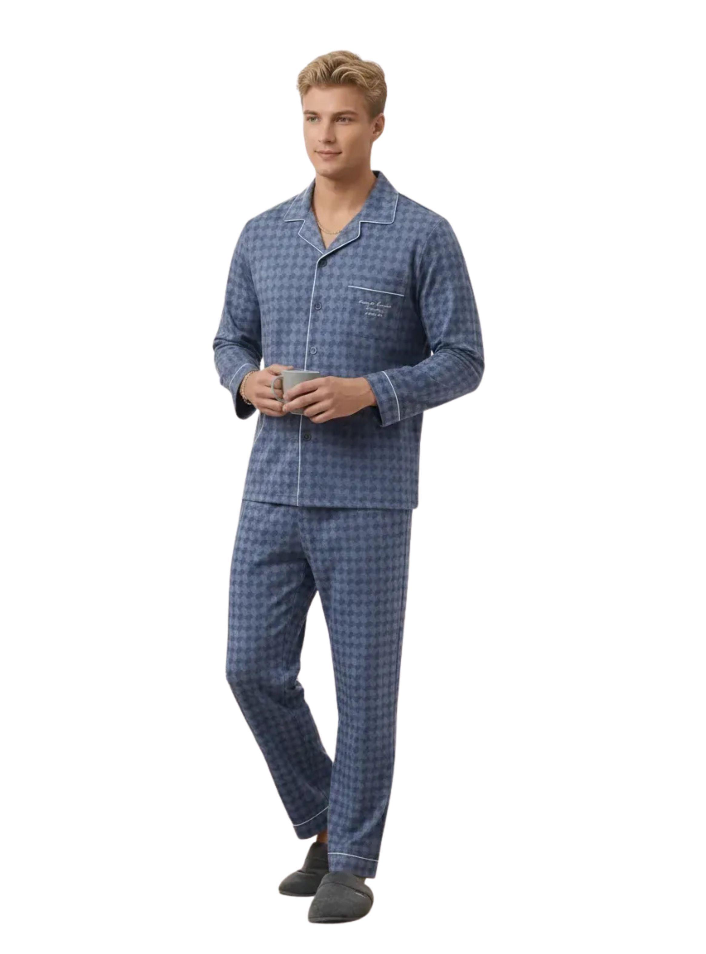 Pijama Hombre Tallas Grandes Algodón  Premium Regalo A Papá 612-0