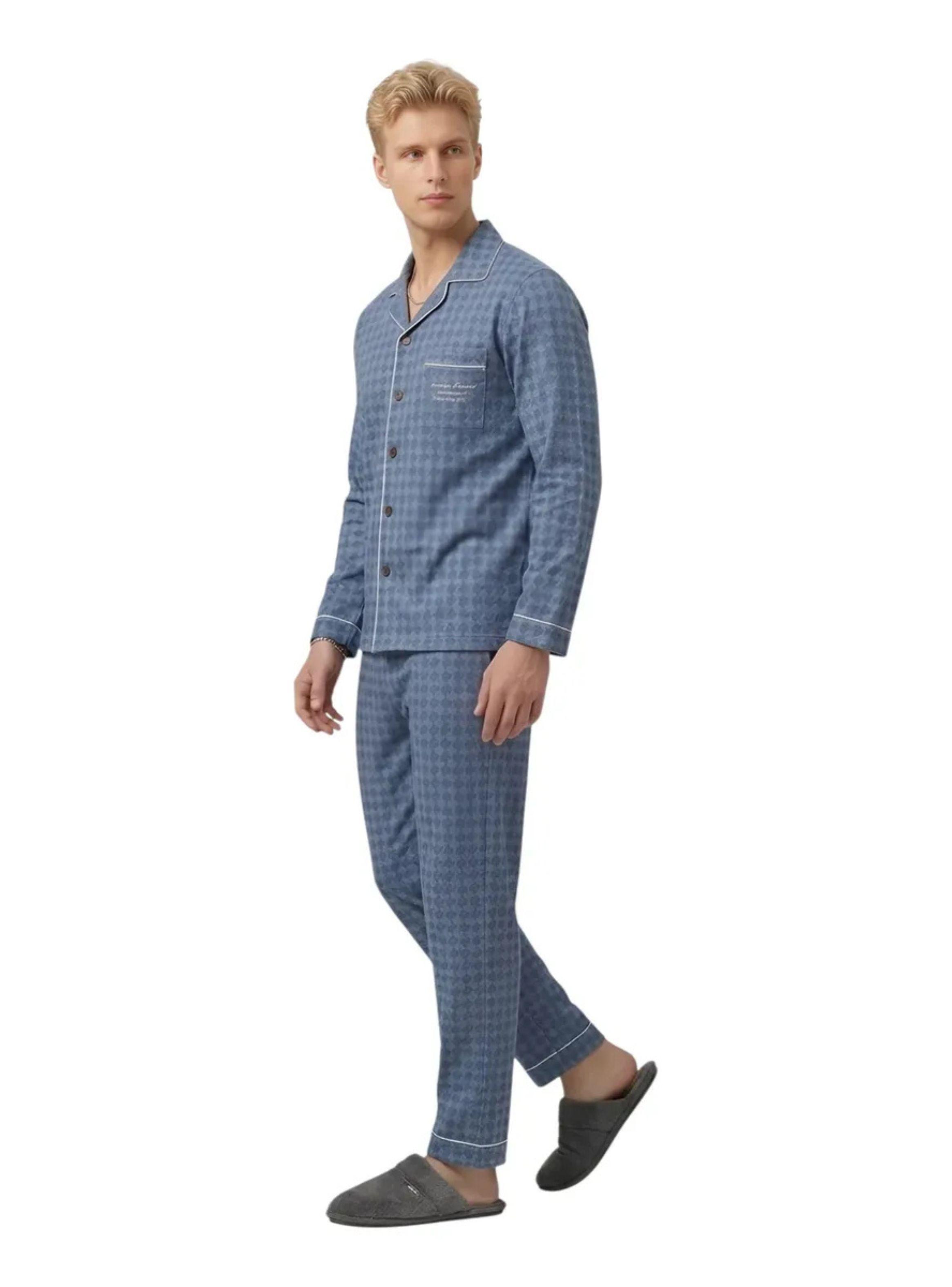 Pijama Hombre Tallas Grandes Algodón  Premium Regalo A Papá 612-4