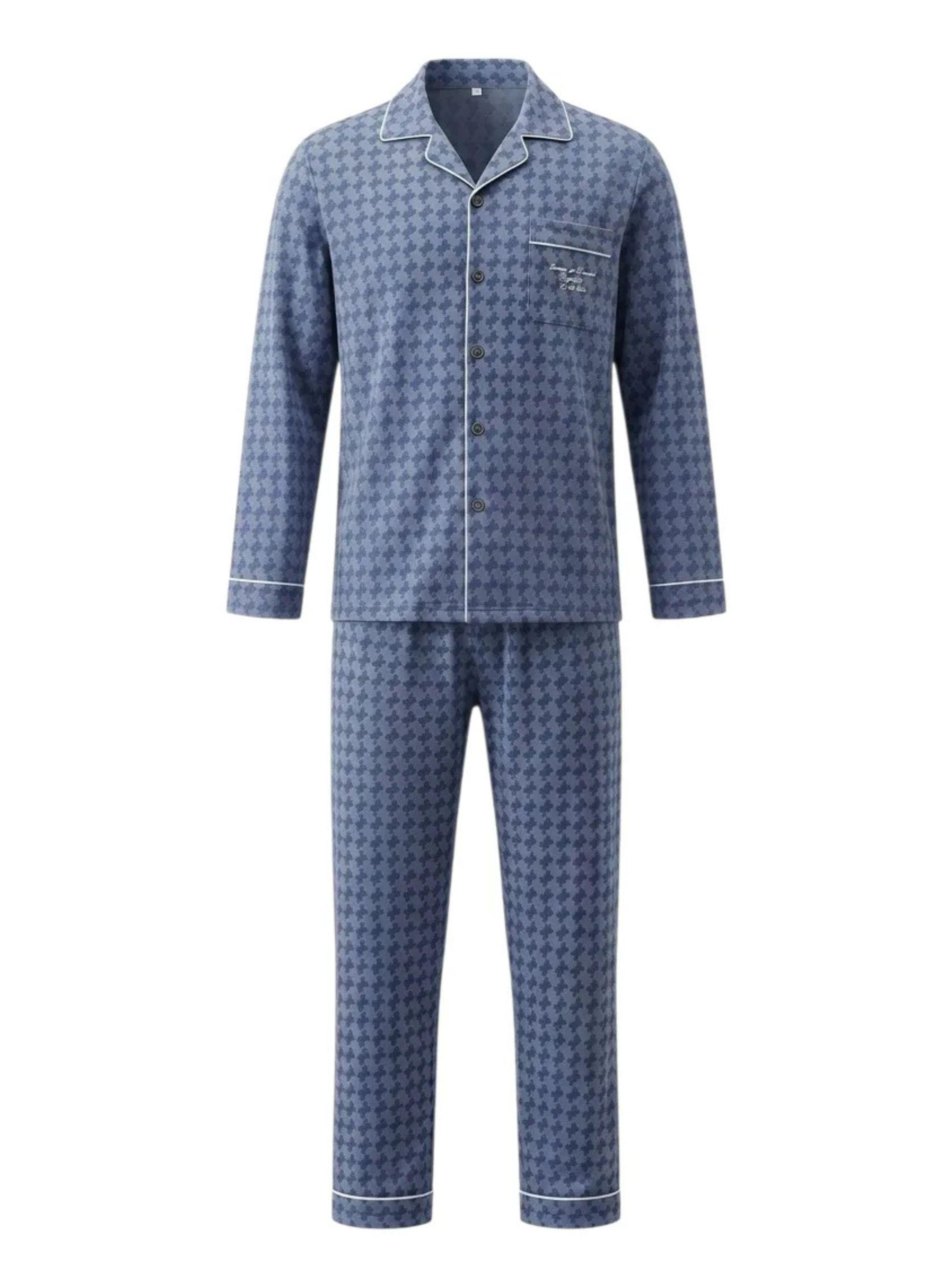 Pijama Hombre Tallas Grandes Algodón  Premium Regalo A Papá 612-5