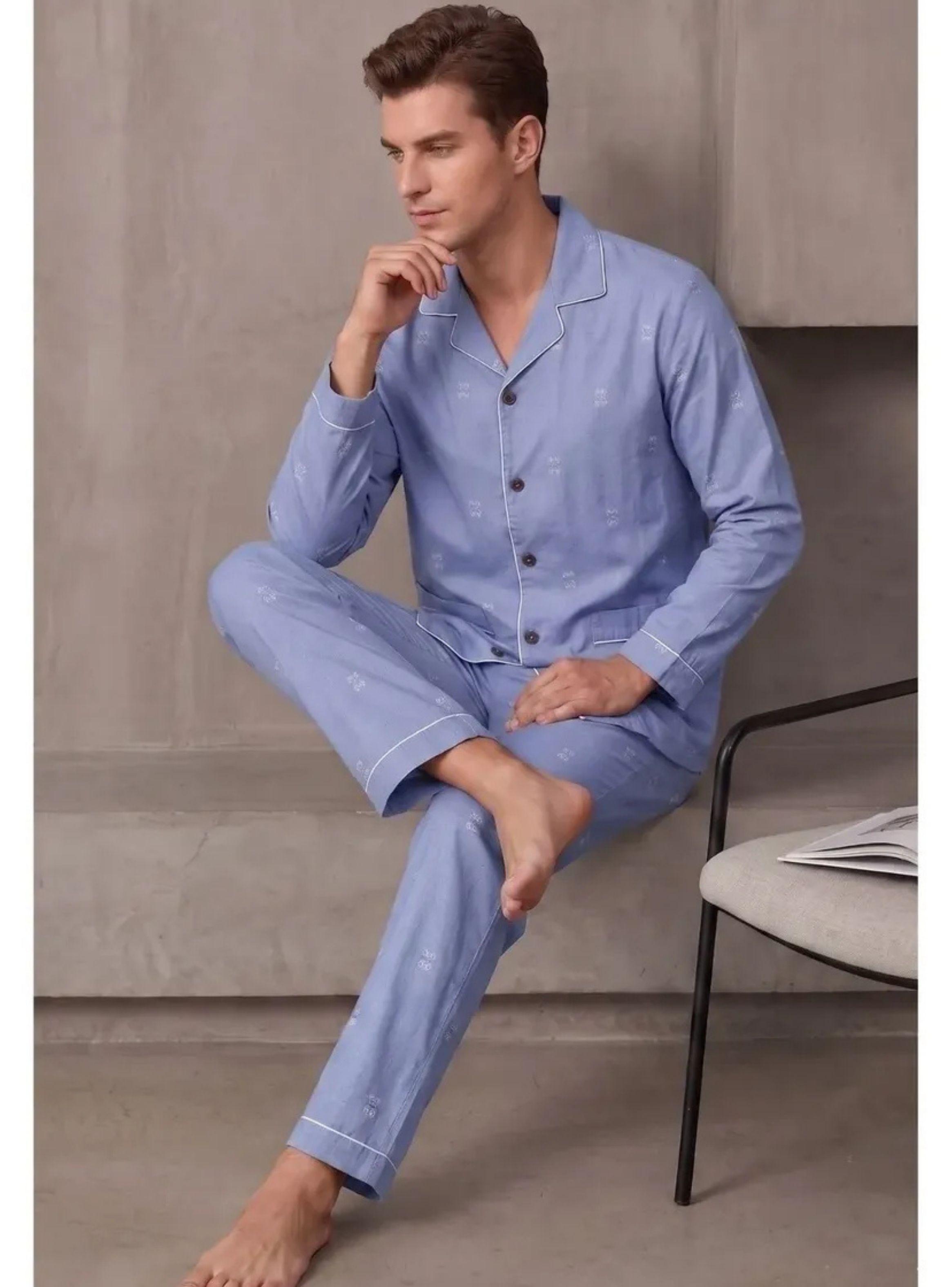 Pijama Hombre Tallas Grandes Algodón  Premium Regalo A Papá 612-2