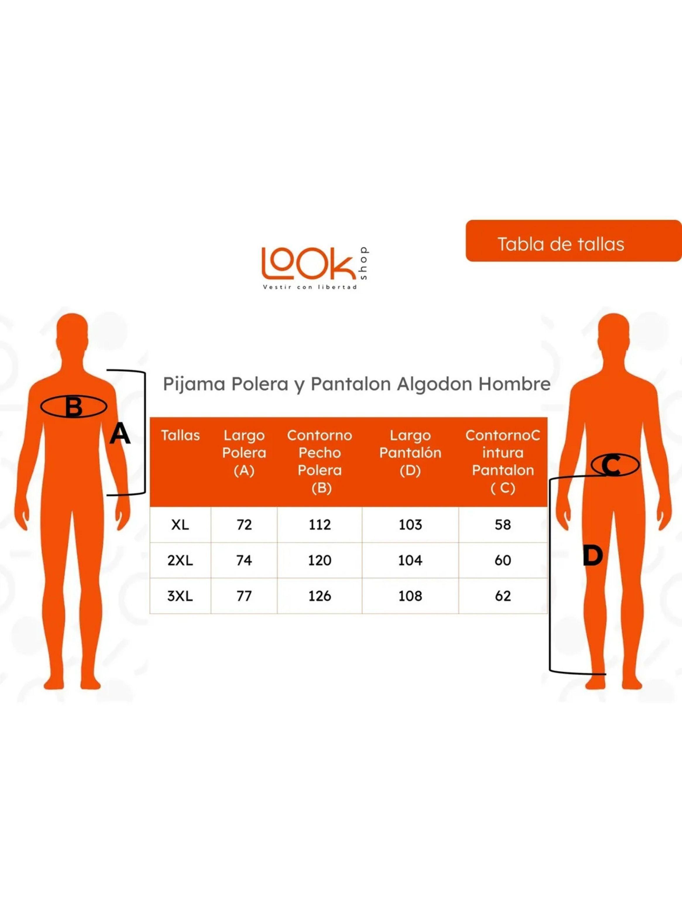 Pijama Hombre Tallas Grandes Algodón  Premium Regalo A Papá 612-6