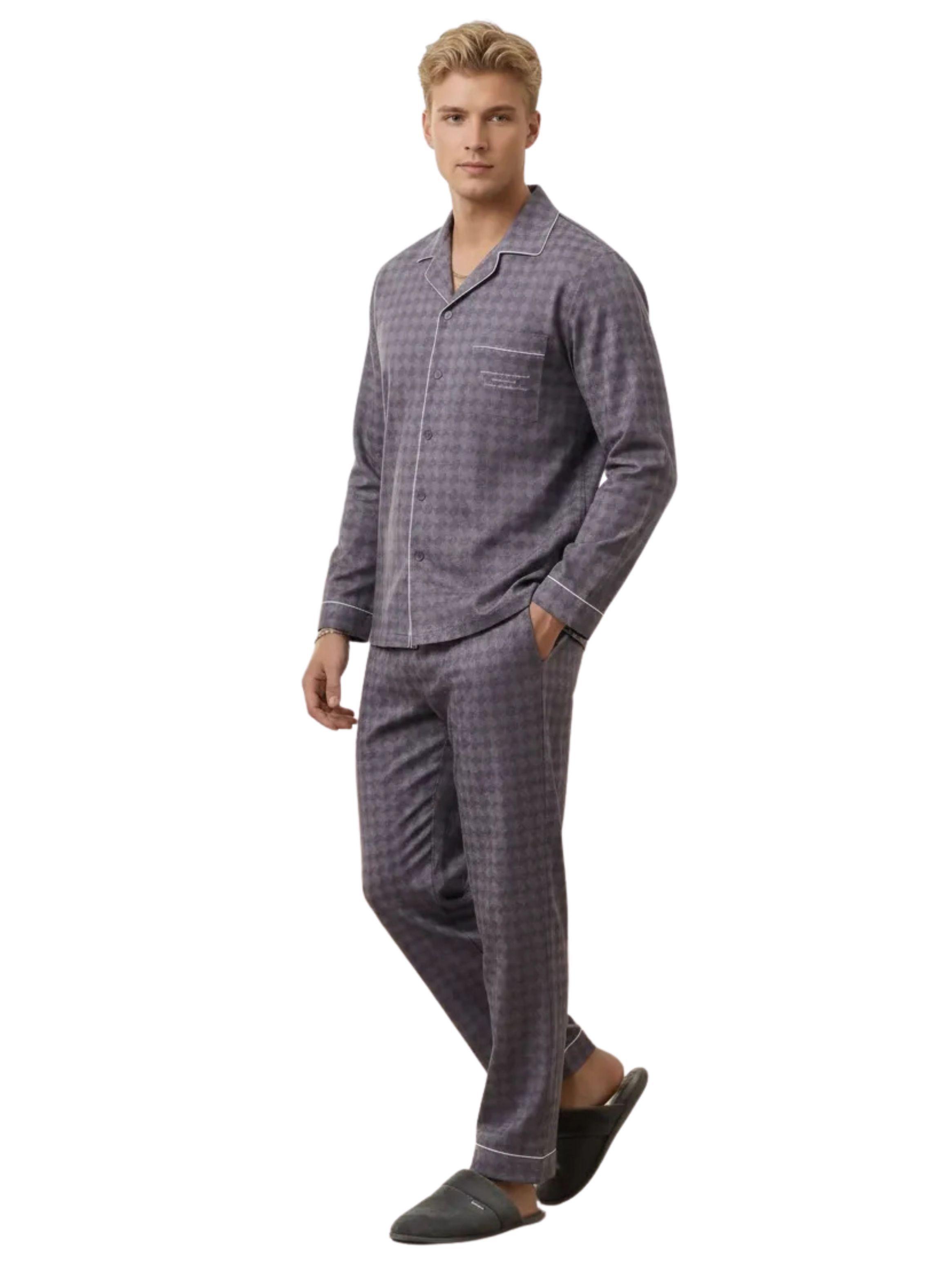 Pijama Hombre Tallas Grandes Algodón  Premium Regalo A Papá 612-0