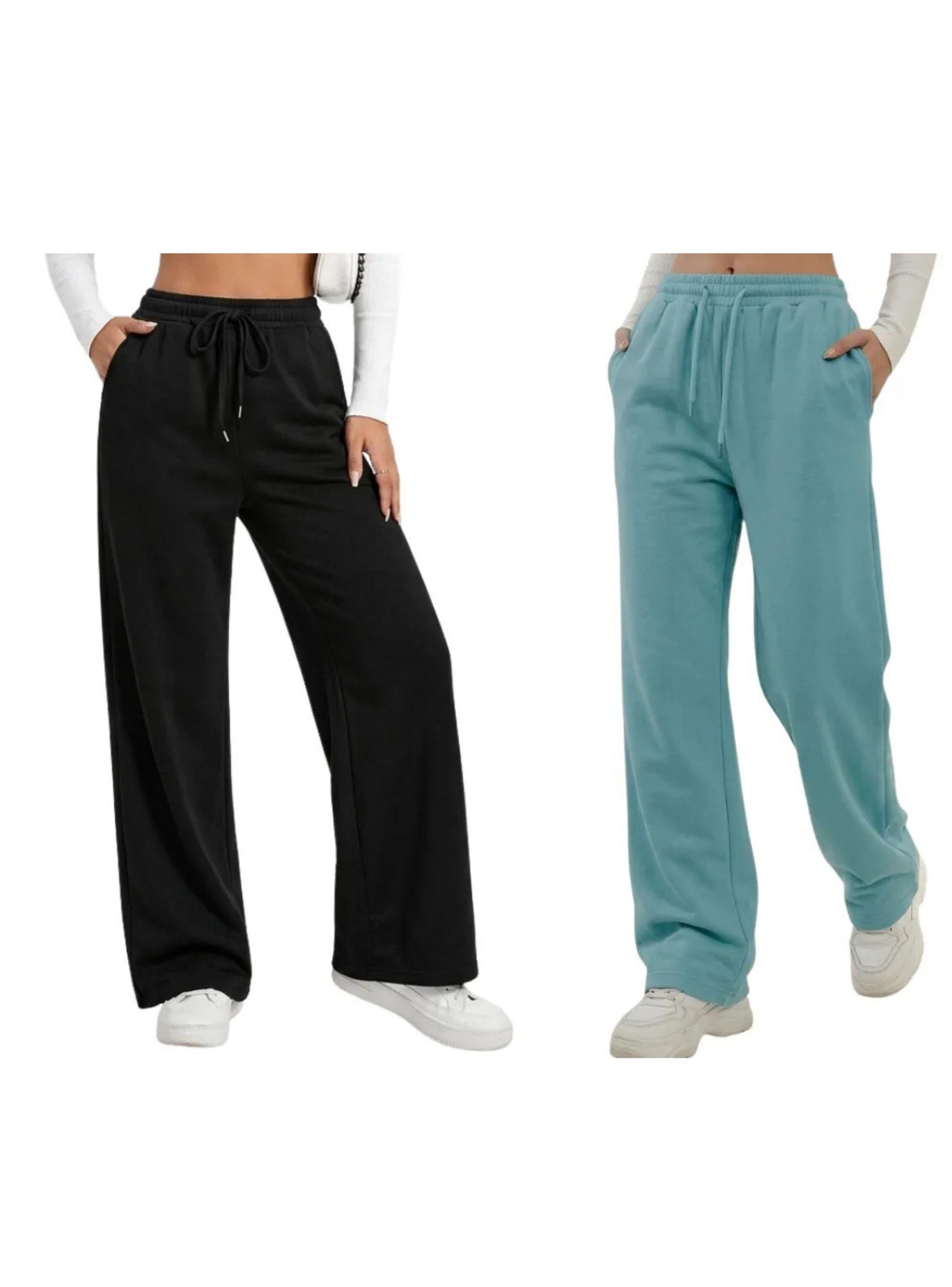 Pack 2 Pantalones Recto Jogger Buzo Mujer Algodon Forro Polar 138-0