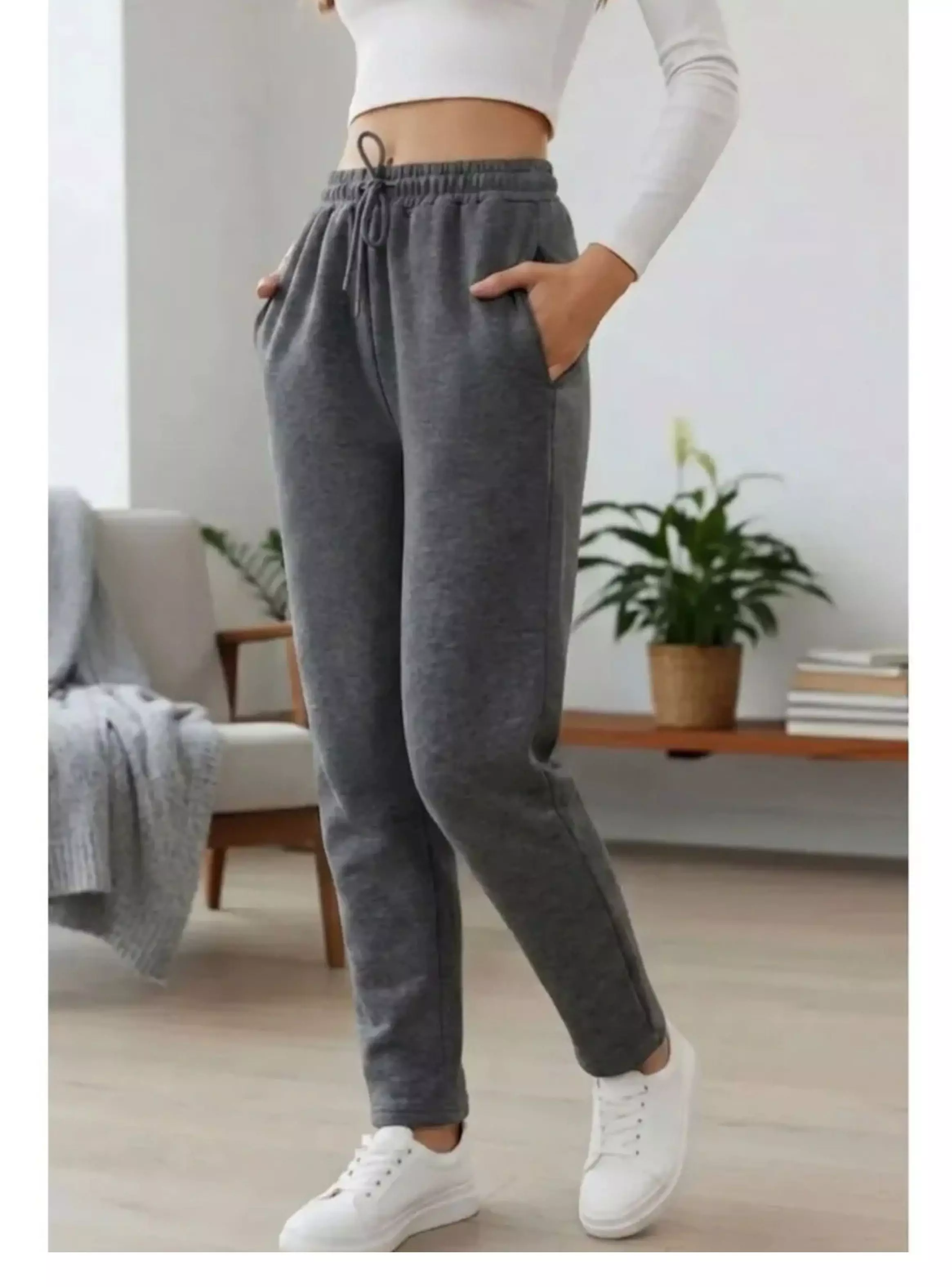 Pack 2 Pantalones Recto Jogger Buzo Mujer Algodon Forro Polar 138-5