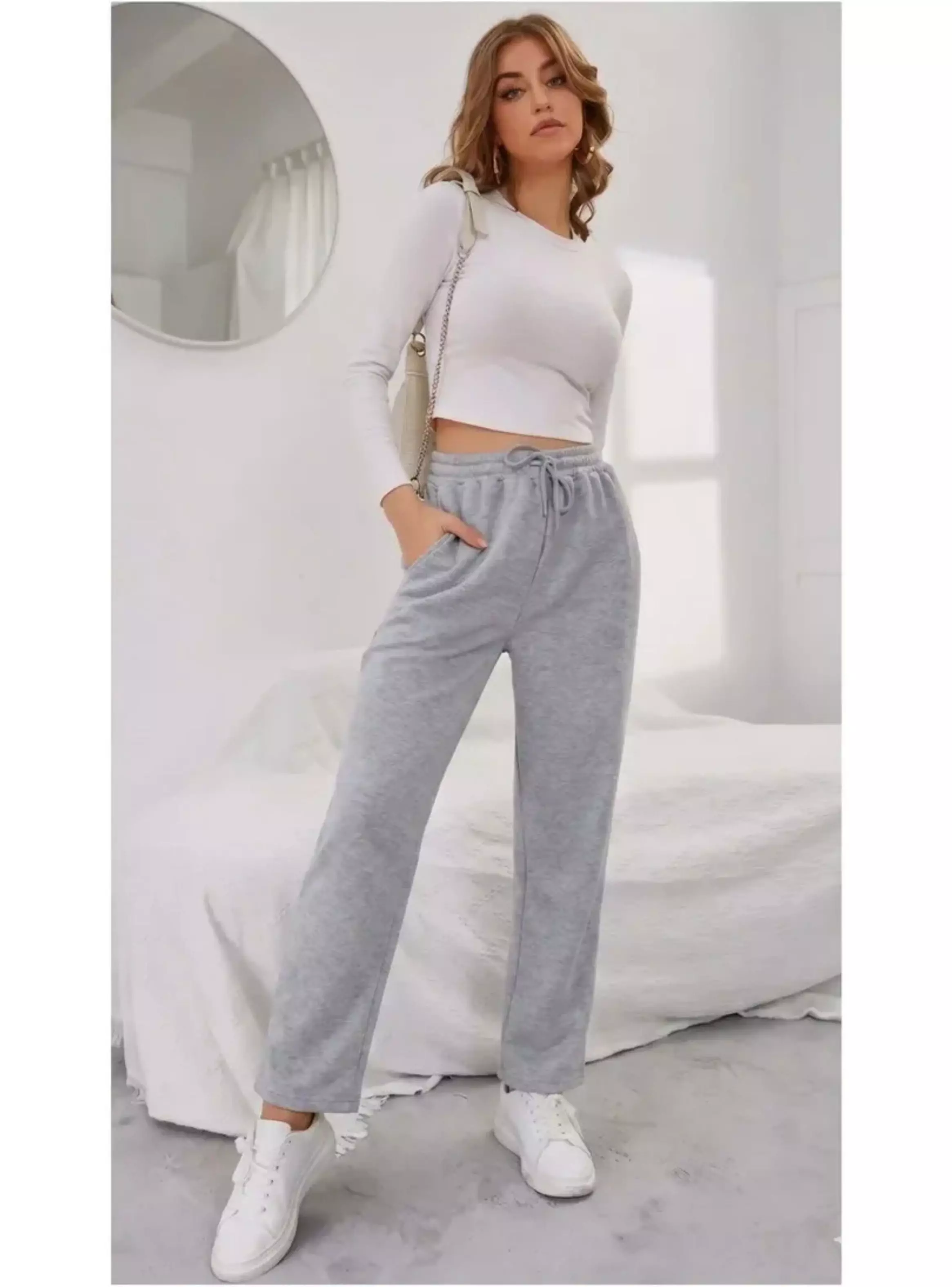 Pack 2 Pantalones Recto Jogger Buzo Mujer Algodon Forro Polar 138-6