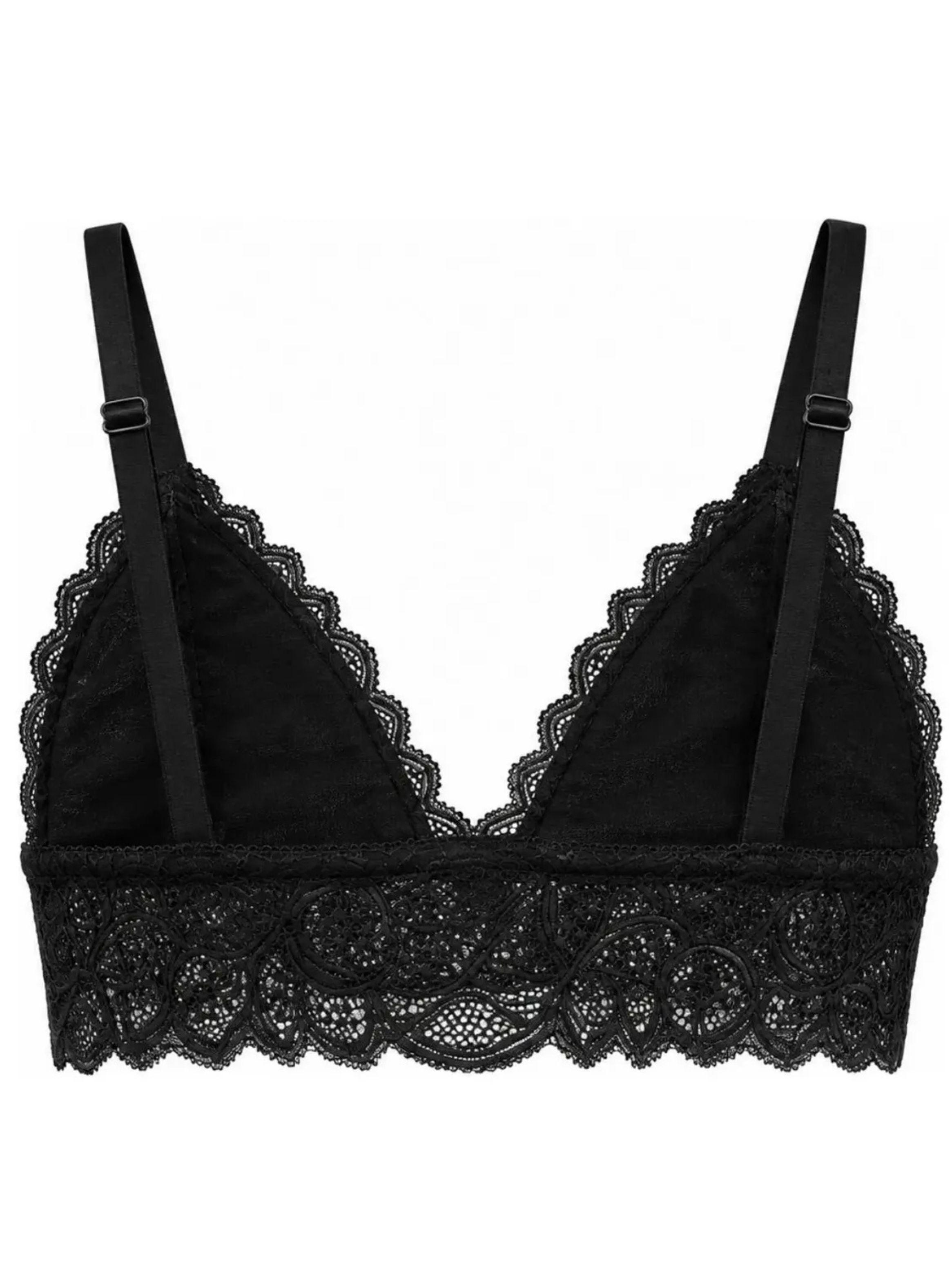 Bralette Top Elasticado Mujer Sostén Peto Sujetador Encaje 606-6